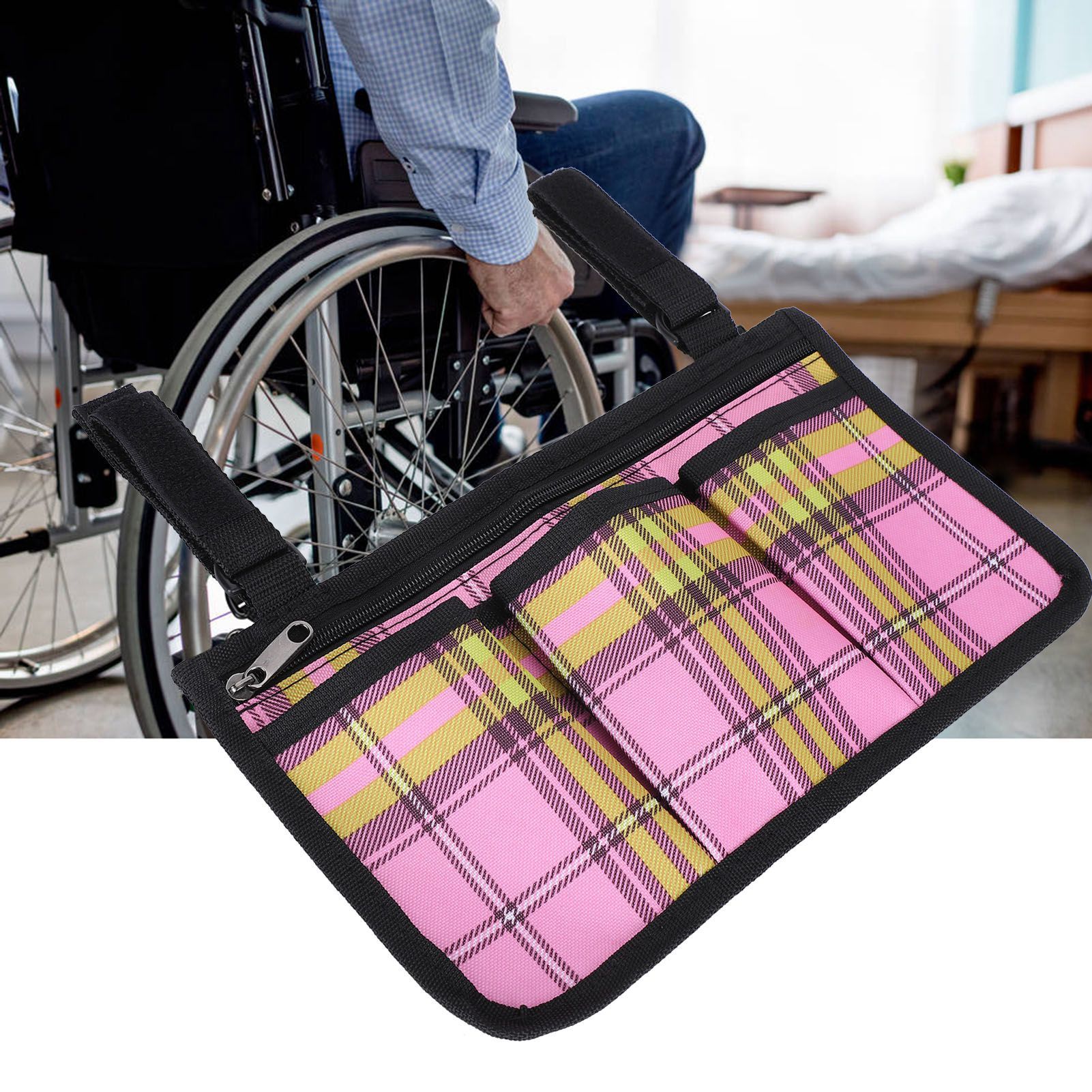 Wheelchair Side Bags Tool Bag Multiple Pocket Storage Pouches Armrest view 9
