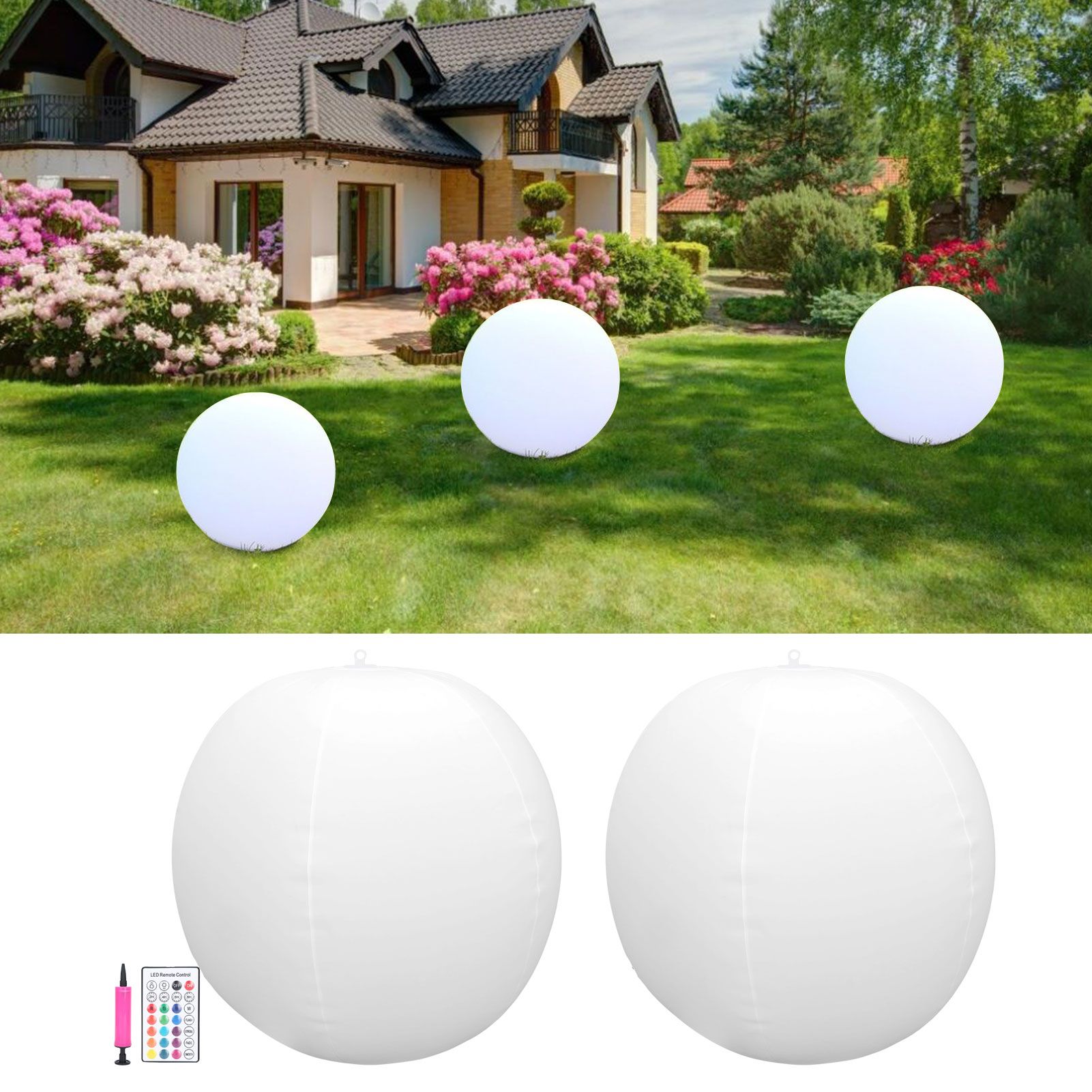 LED Solar Ball Lamp Remote Color Changing Pool Floating Light for Lawn Beach view 9