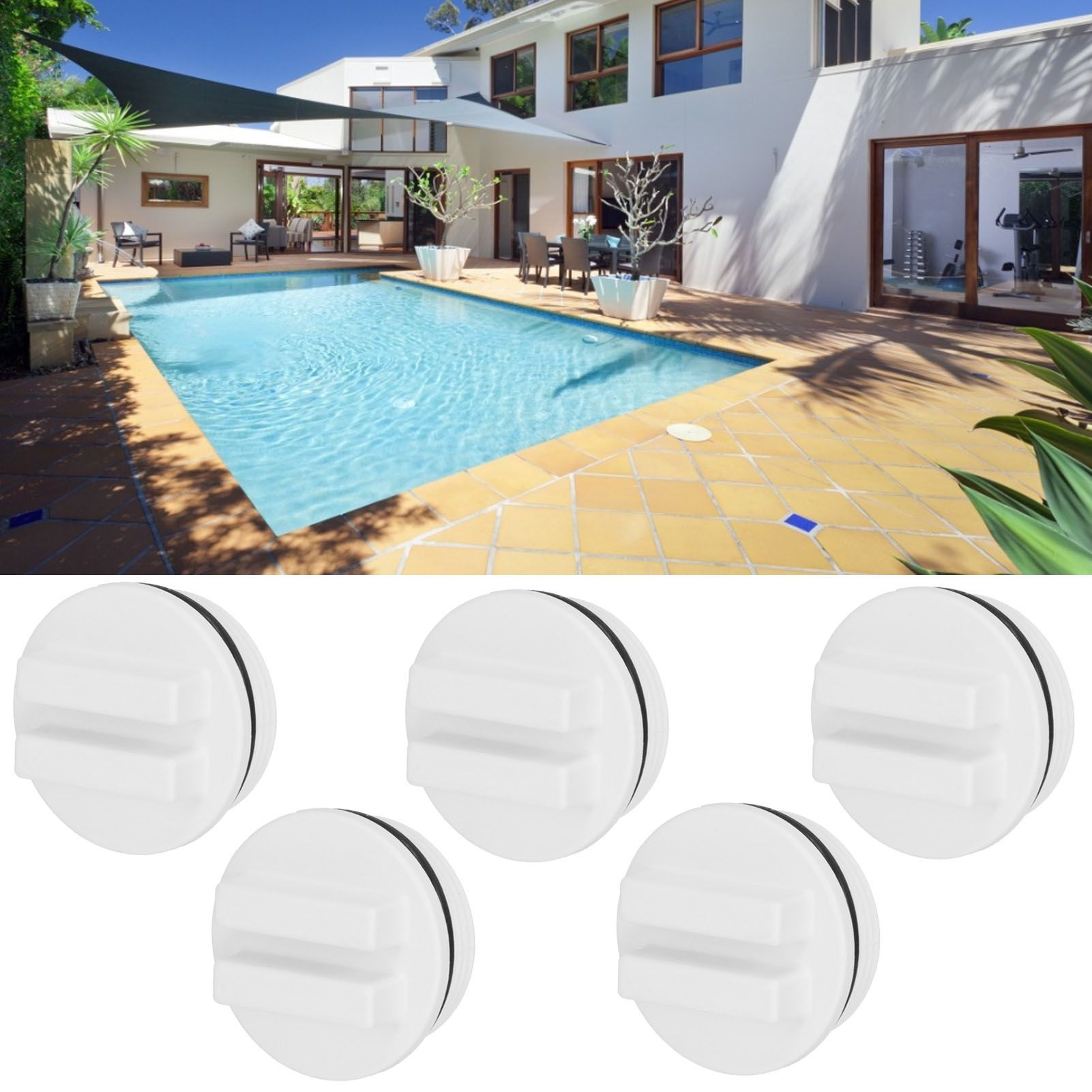 5PCS 1.5in Threaded Pool Spa Return Line Winterizing Plug Filter Drain Plug view 11