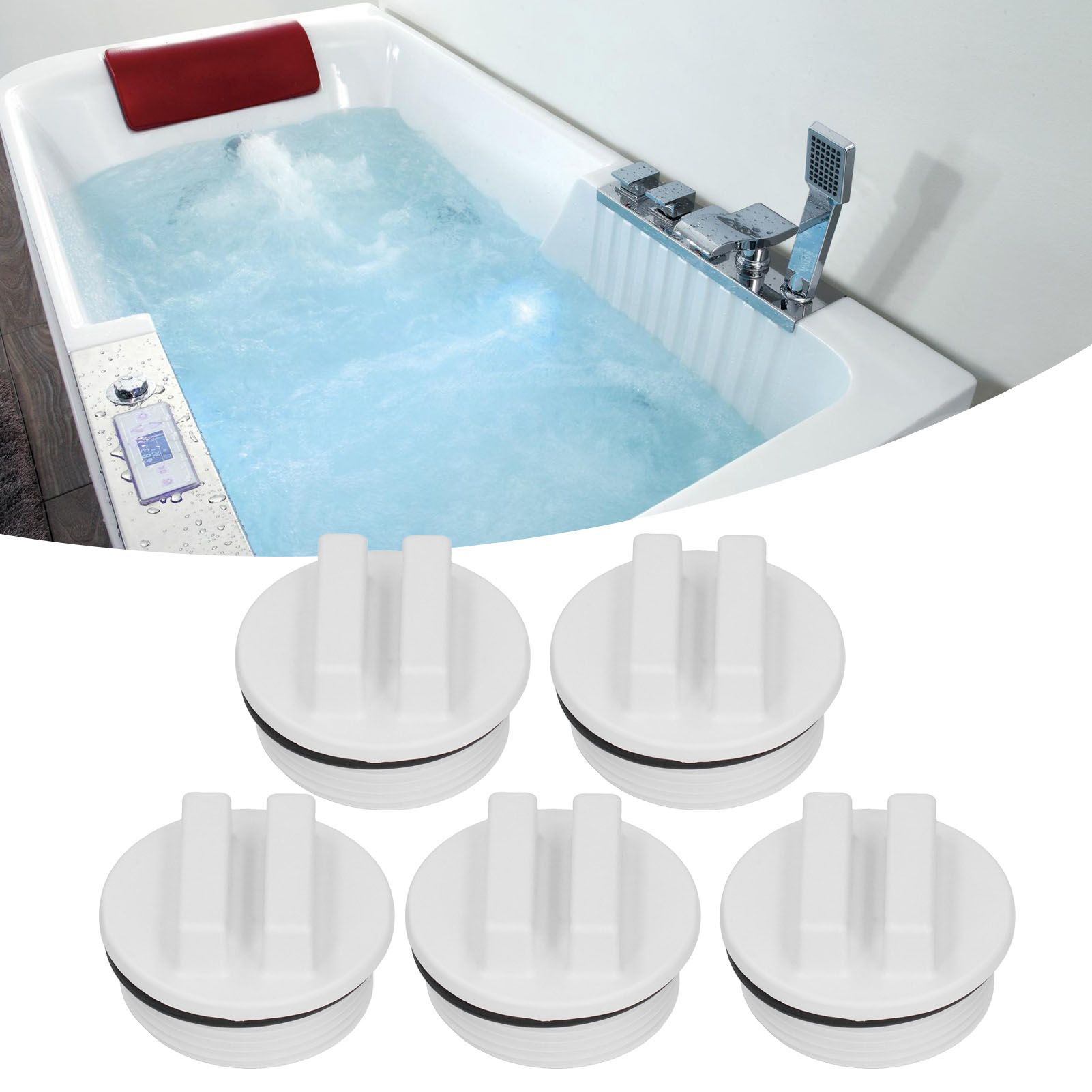 5PCS 1.5in Threaded Pool Spa Return Line Winterizing Plug Filter Drain Plug view 12