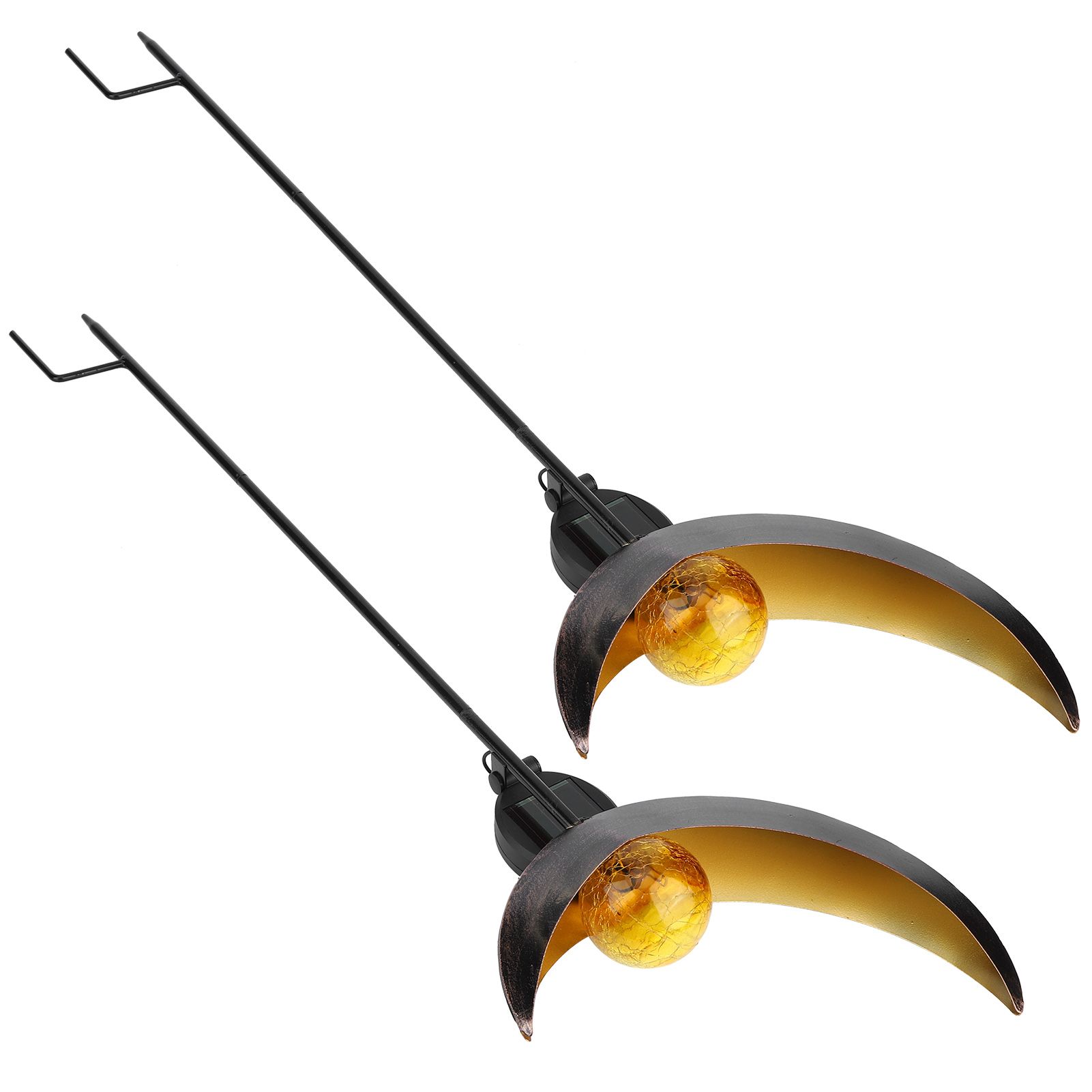 2pcs Solar Moon Lamp Waterproof Garden LED Light Decor Metal Outdoor Lawn view 7