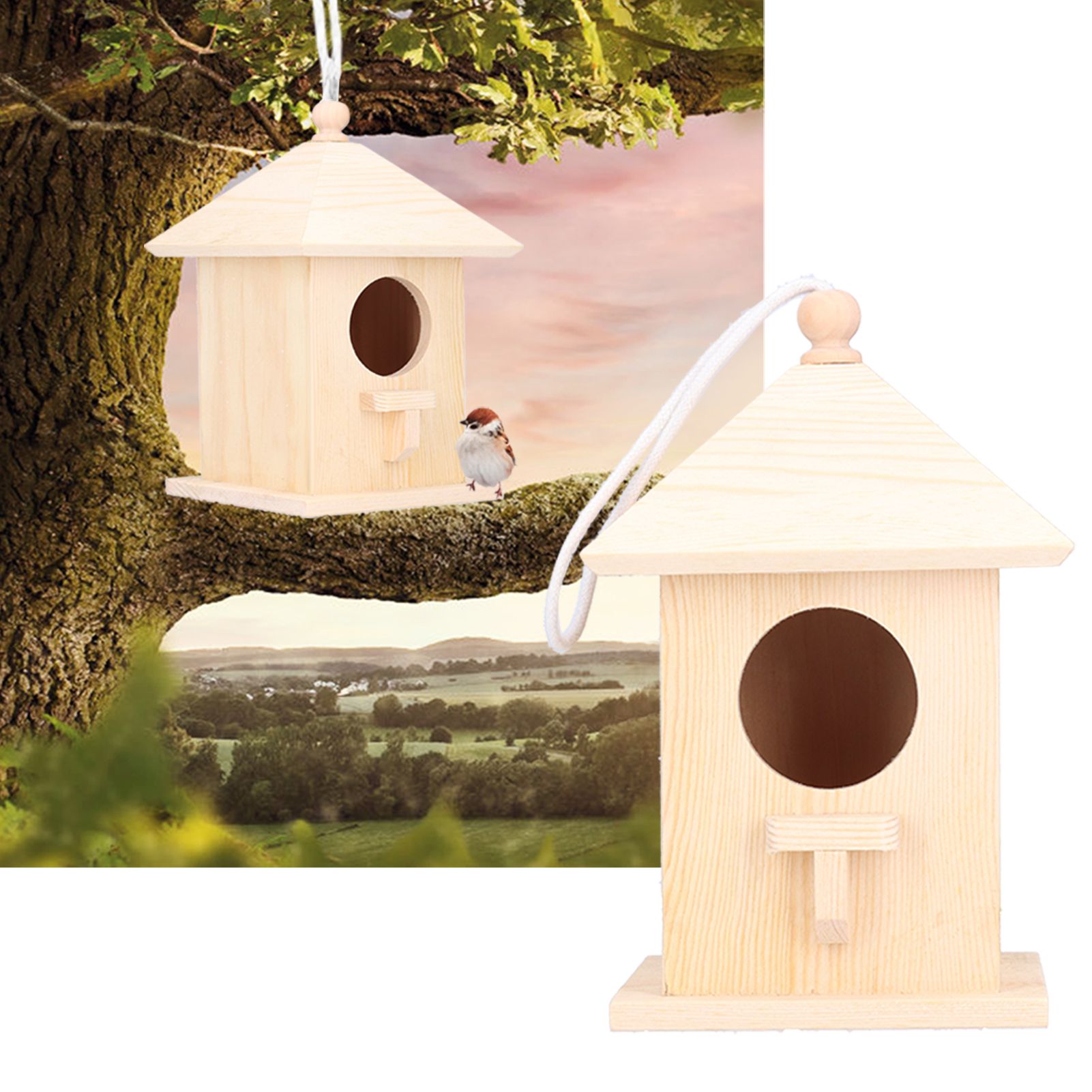Wooden Bird House Feeder Home Pet Garden Supplies Products for Small Animal Lovers view 9