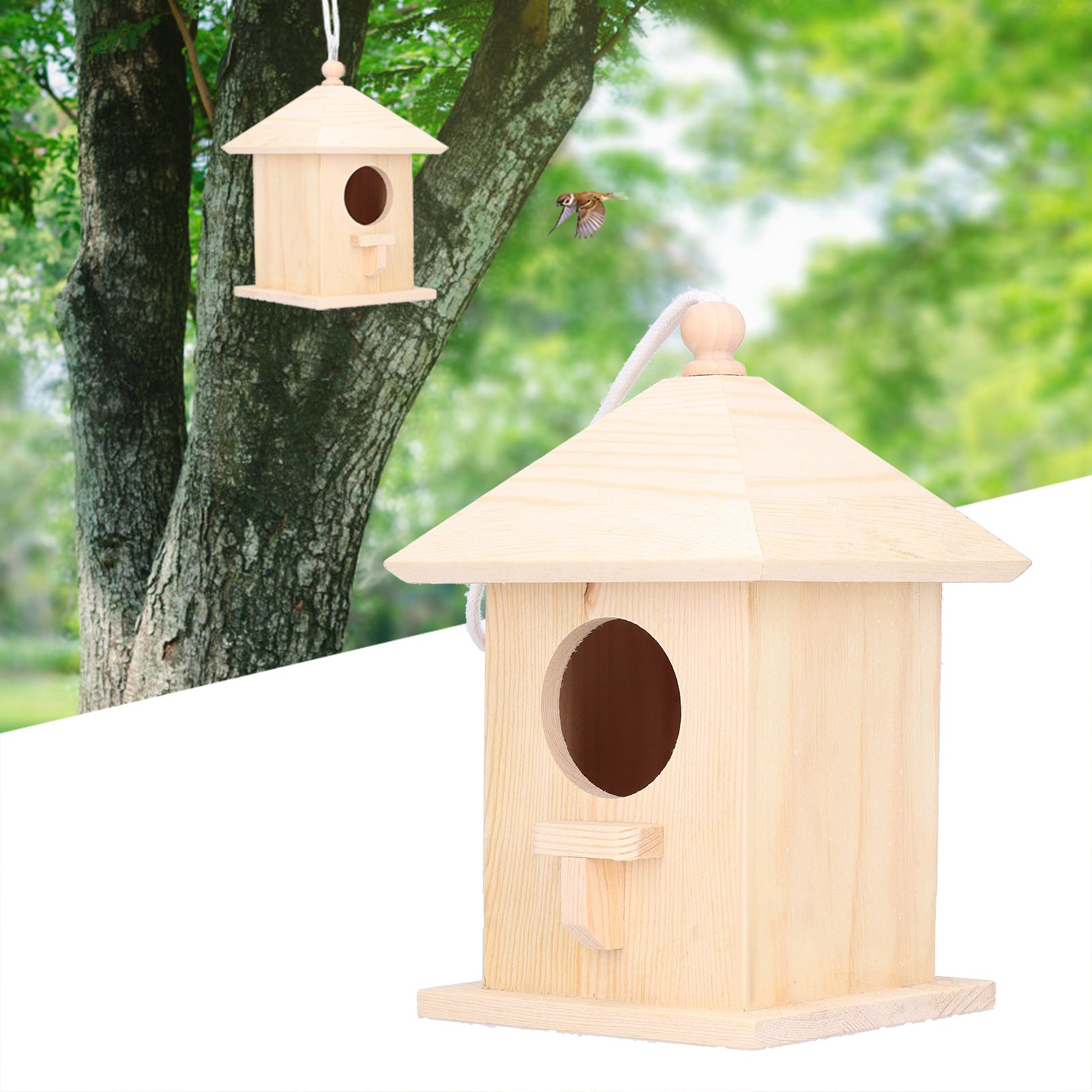 Wooden Bird House Feeder Home Pet Garden Supplies Products for Small Animal Lovers view 10
