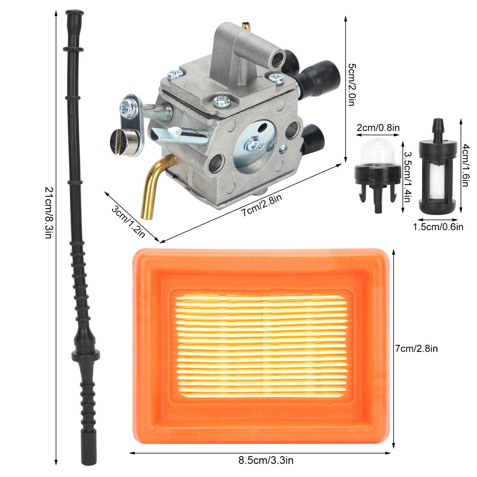 Carburetor Air Filter Fuel Pipe Set Replacement for STIHL FS400 FS450 FS480 view 12