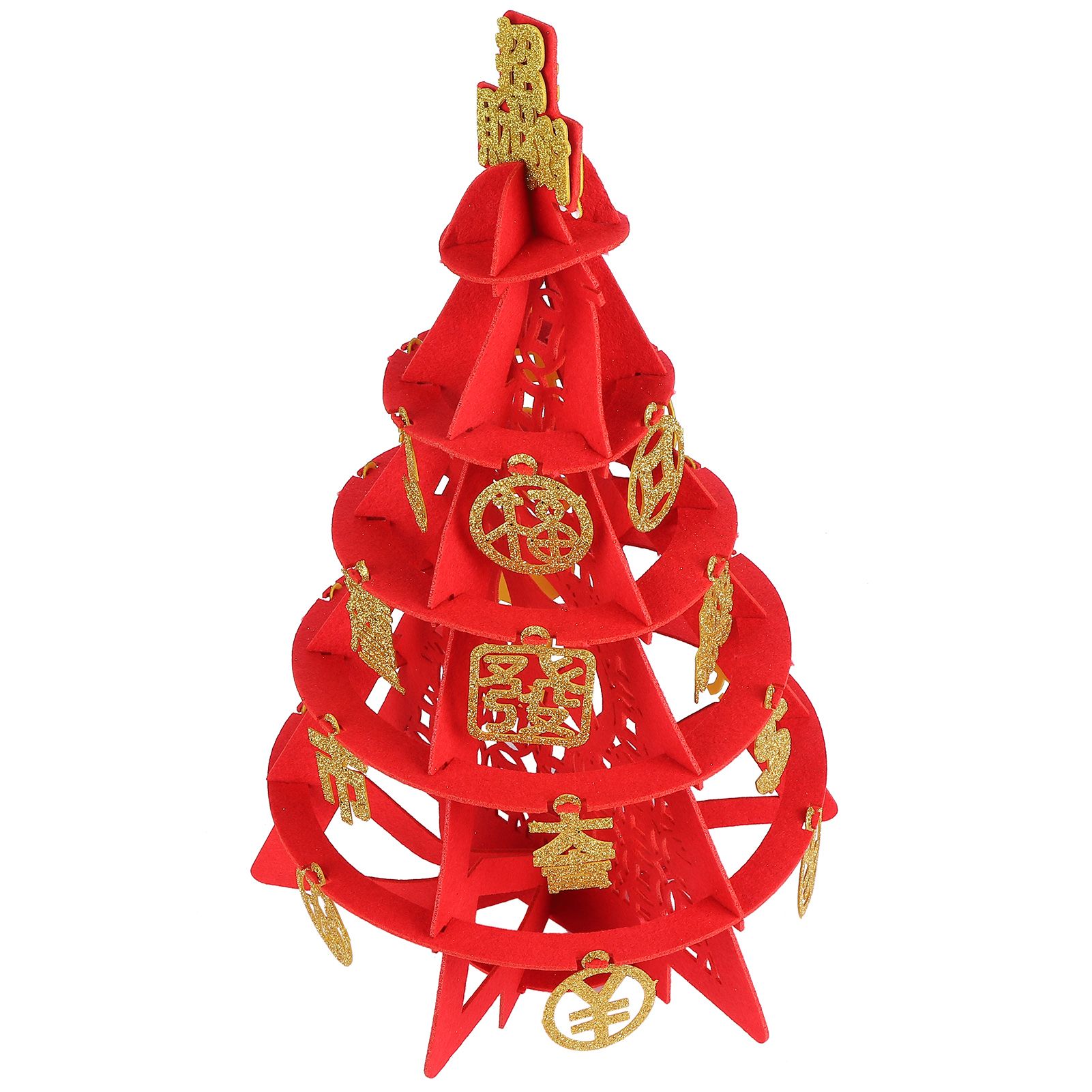 DIY Felt Tree Decorations for Garden Courtyard Party New Year Wedding Party view 4