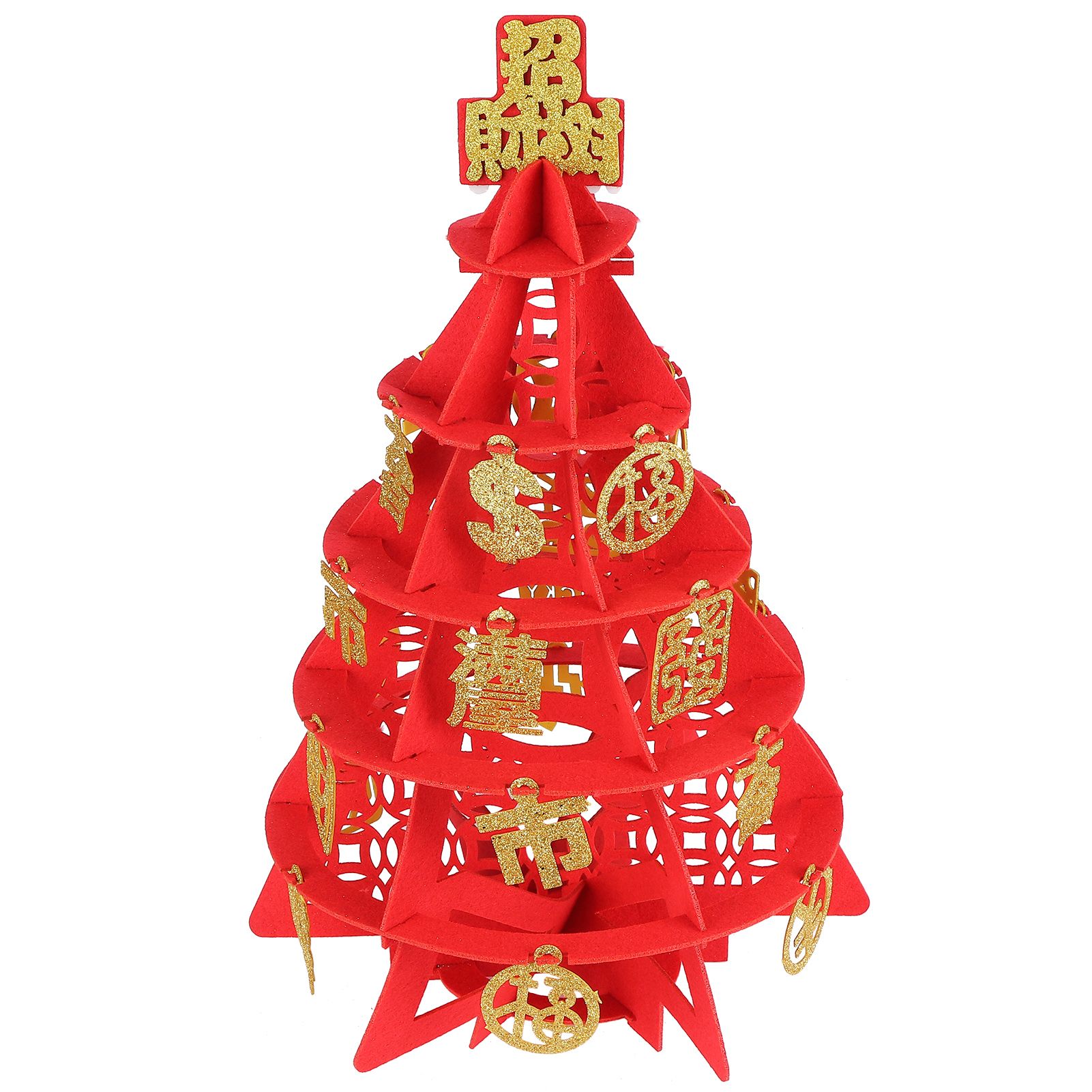 DIY Felt Tree Decorations for Garden Courtyard Party New Year Wedding Party view 5