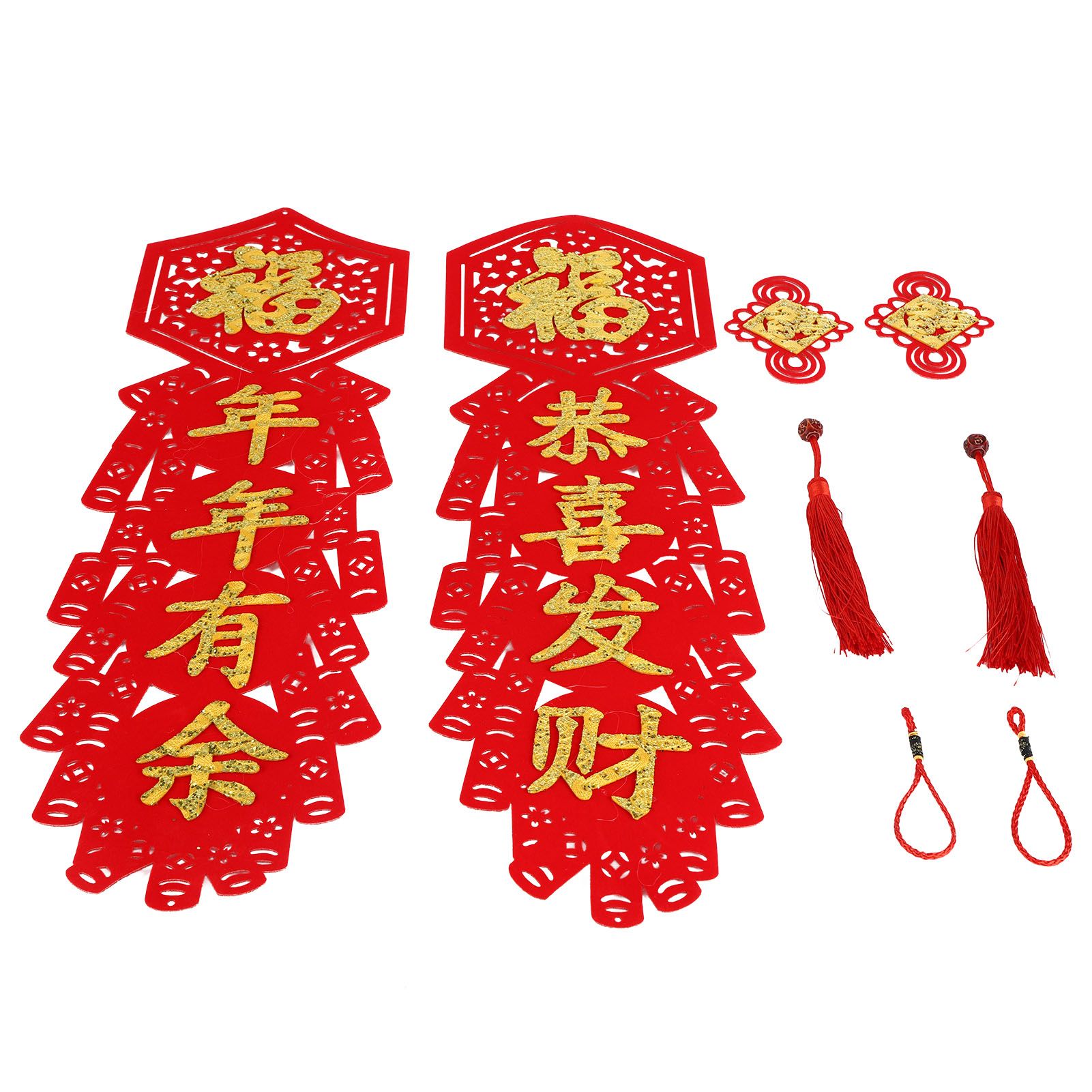 Chinese New Year Decorations Flocking Couplet DIY Christmas Decorations for view 8