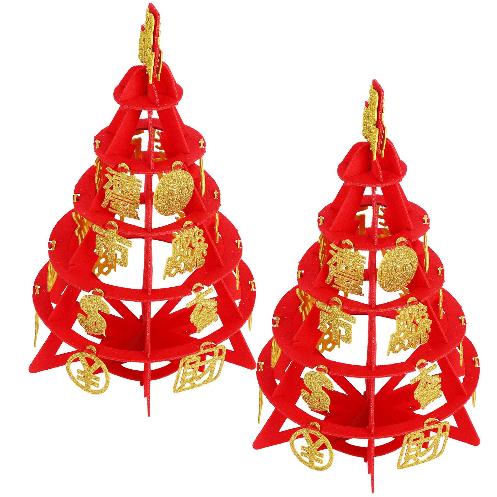 2 Set 32x20cm DIY Felt Tree Decorations for Garden Courtyard New Year Wedding view 7