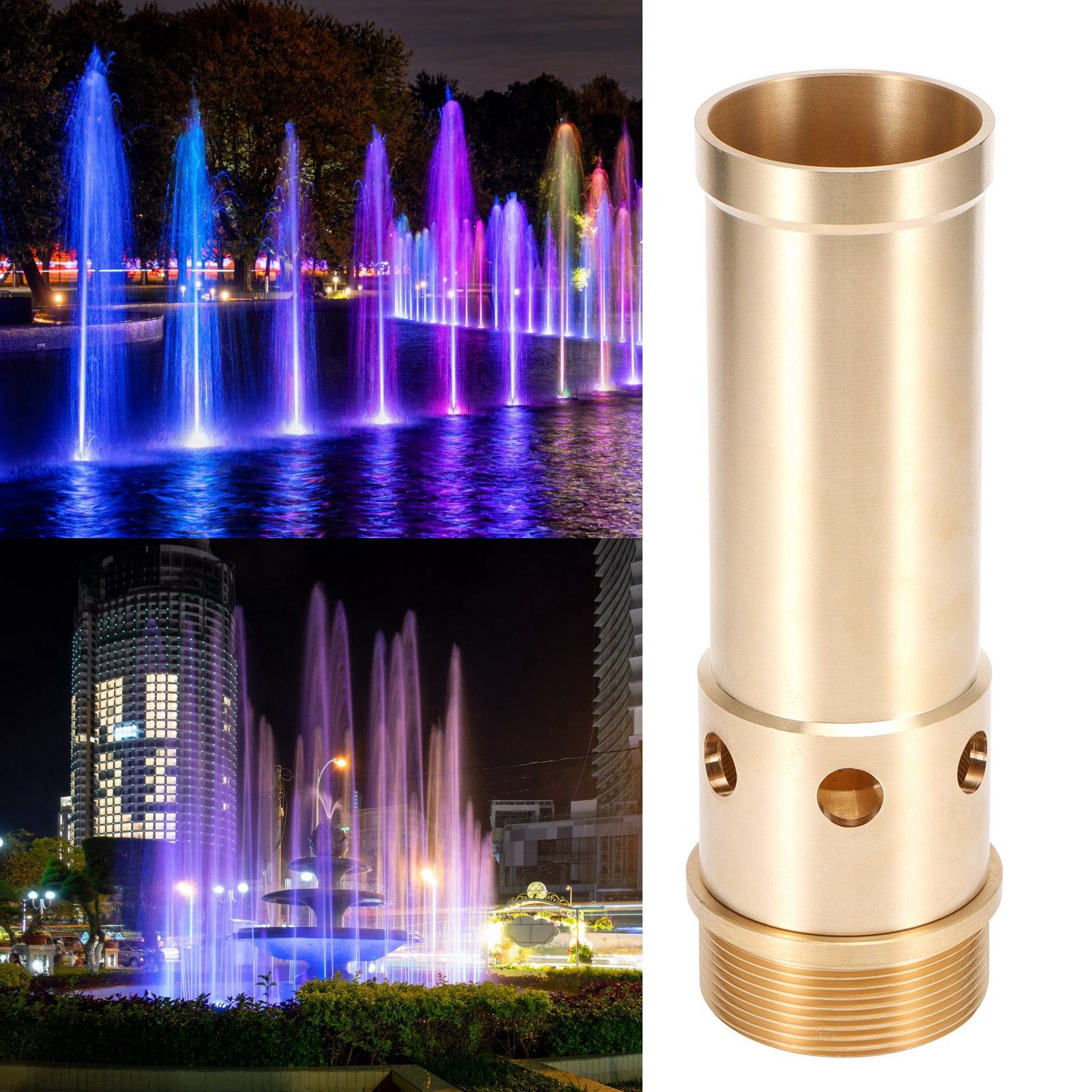 Copper Fountain Nozzle Spray Head Pond Sprinkler for Pool Music Rockery view 10