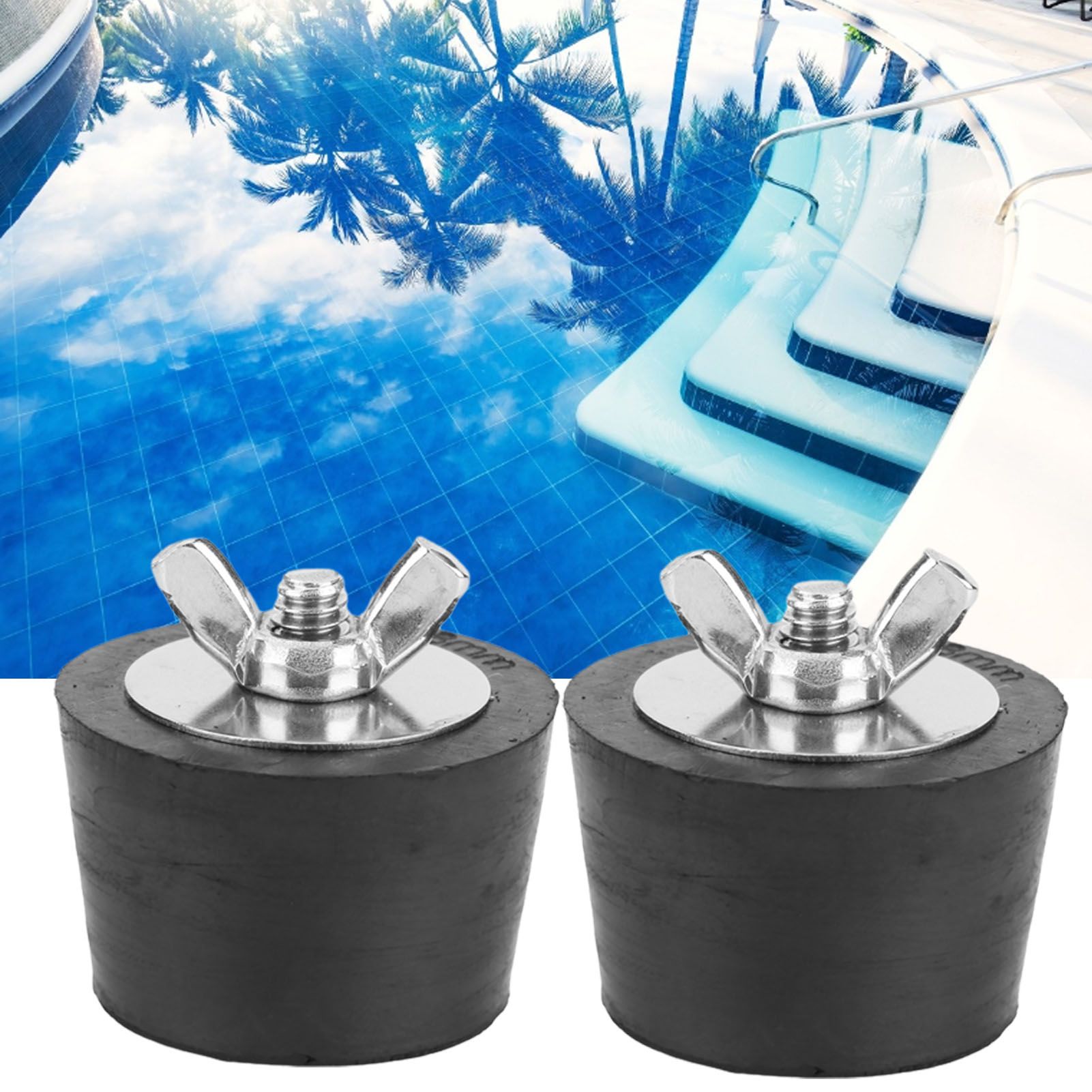 2PCS 1.5in Rubber Expansion Winterizing Plug for Swimming Pool Spa Pipework view 12