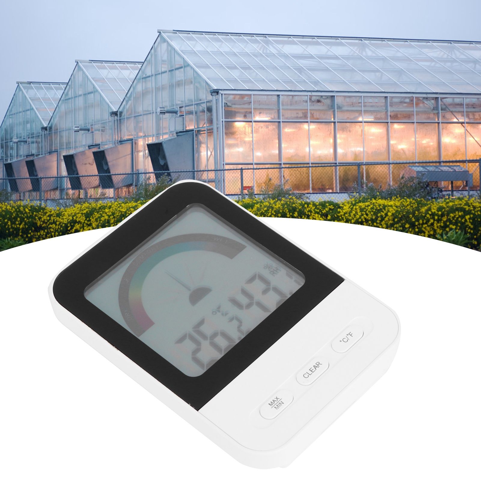 Digital Electronic Thermometer Hygrometer with LCD Backlight Display for view 9
