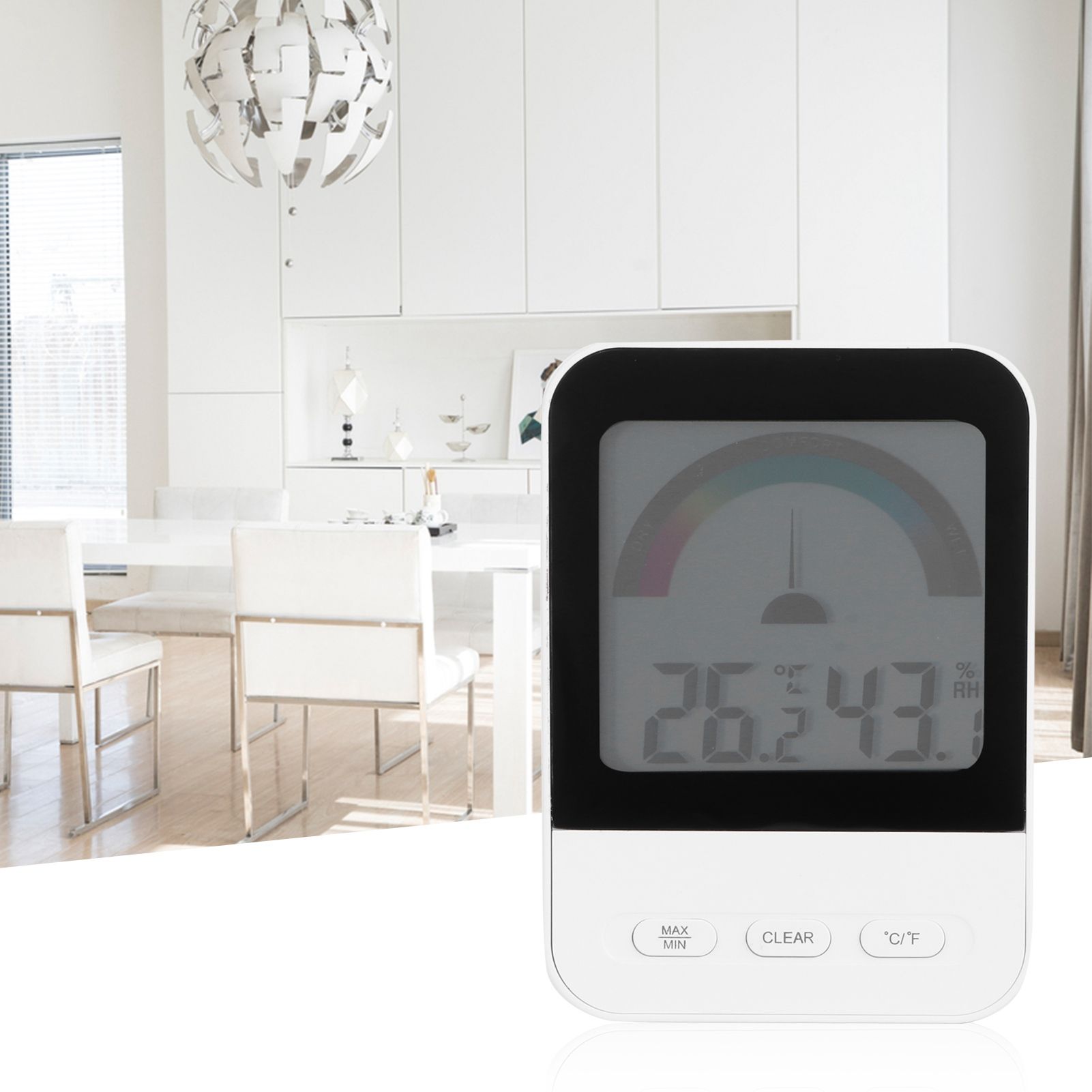 Digital Electronic Thermometer Hygrometer with LCD Backlight Display for view 10
