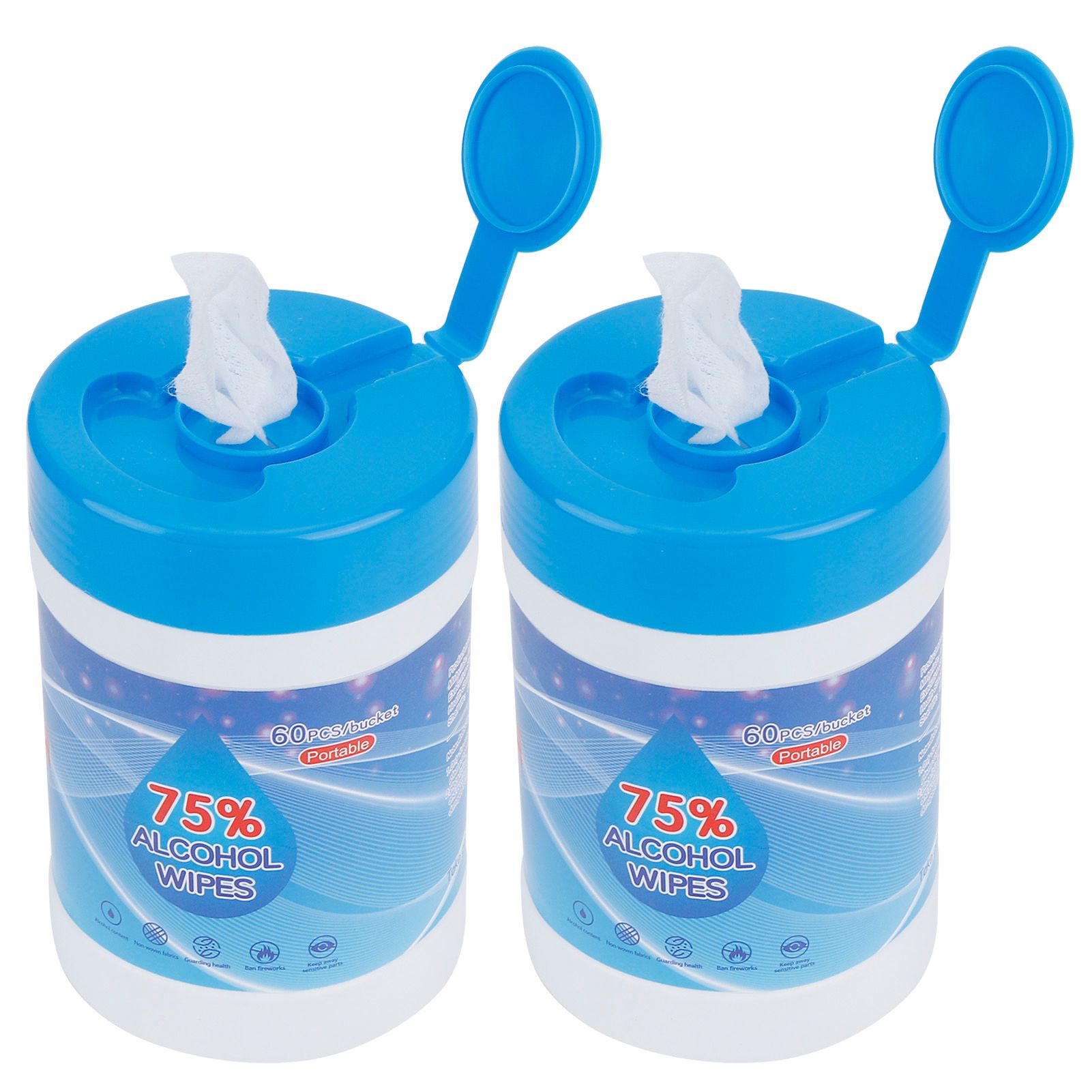 2 Bucket Portable Wet Tissue Cleaning Wipes for Home Office Travel