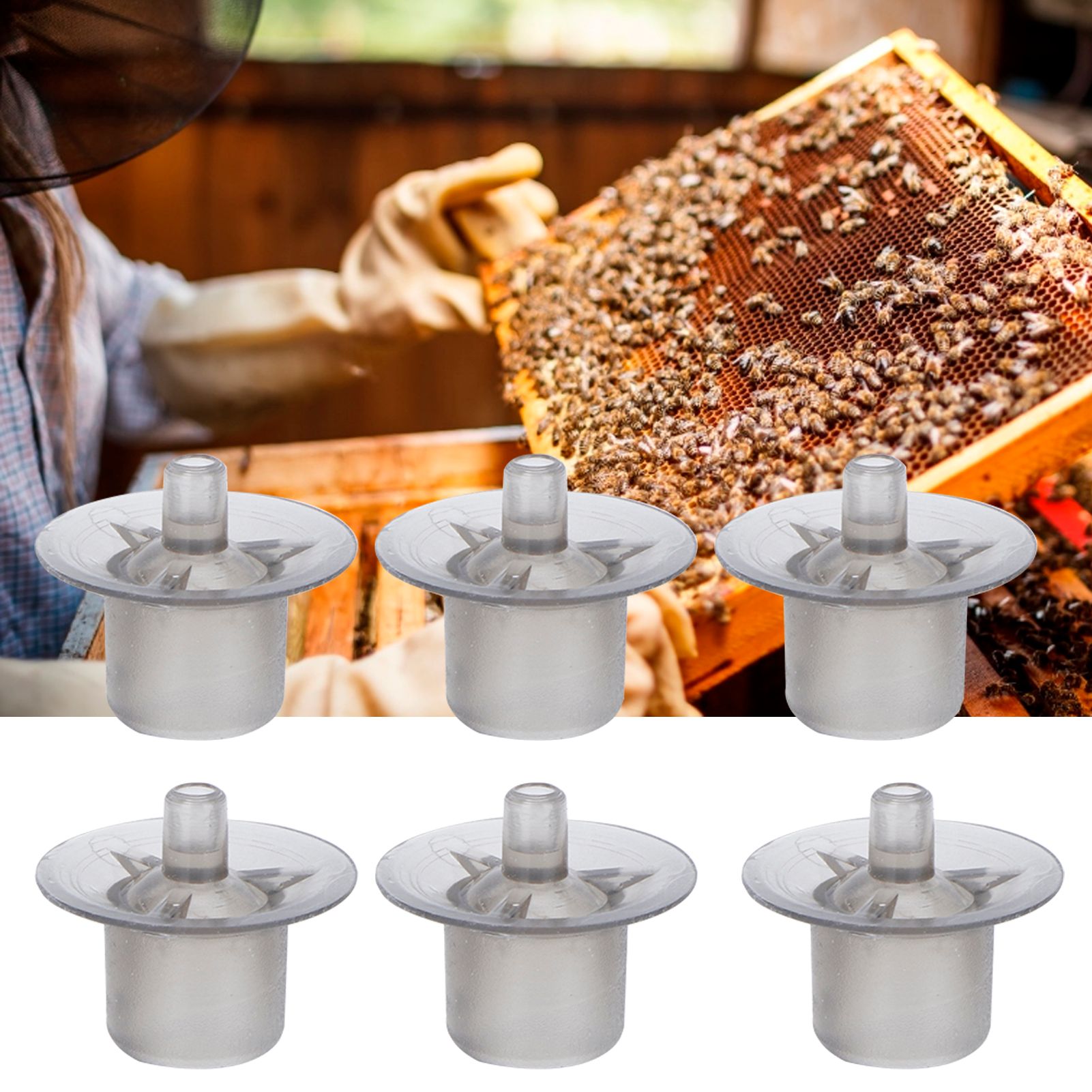100Pcs Queen Bee Rearing Cell Cup Plastic Breeding Cage Beekeeping Accessory view 10