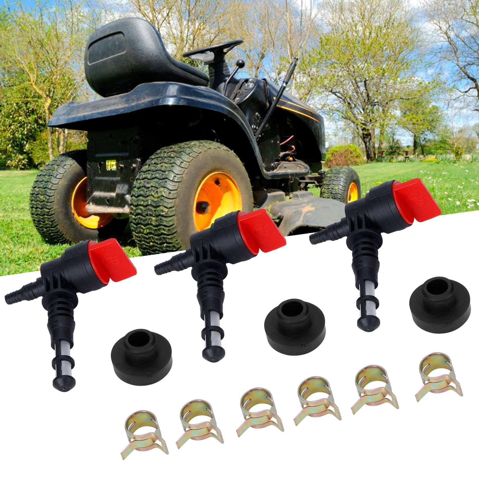 3 Set Fuel Valve Grommet Kit Replacement Fit for 192980GS 78299GS 80270 Lawn Mower view 9