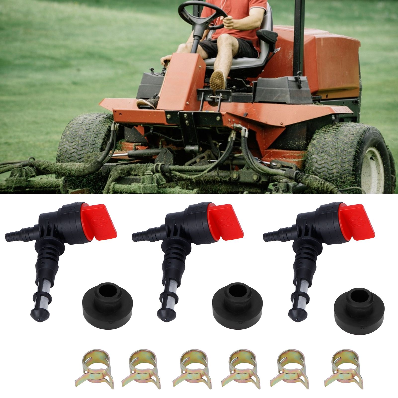 3 Set Fuel Valve Grommet Kit Replacement Fit for 192980GS 78299GS 80270 Lawn Mower view 10