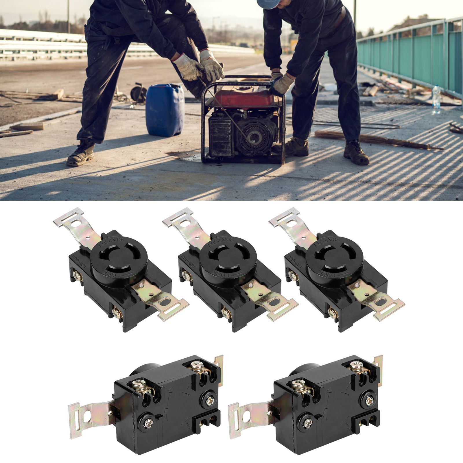 5Pcs American 3‑Holes Socket Gasoline Generator Accessory for 168f/188f view 10