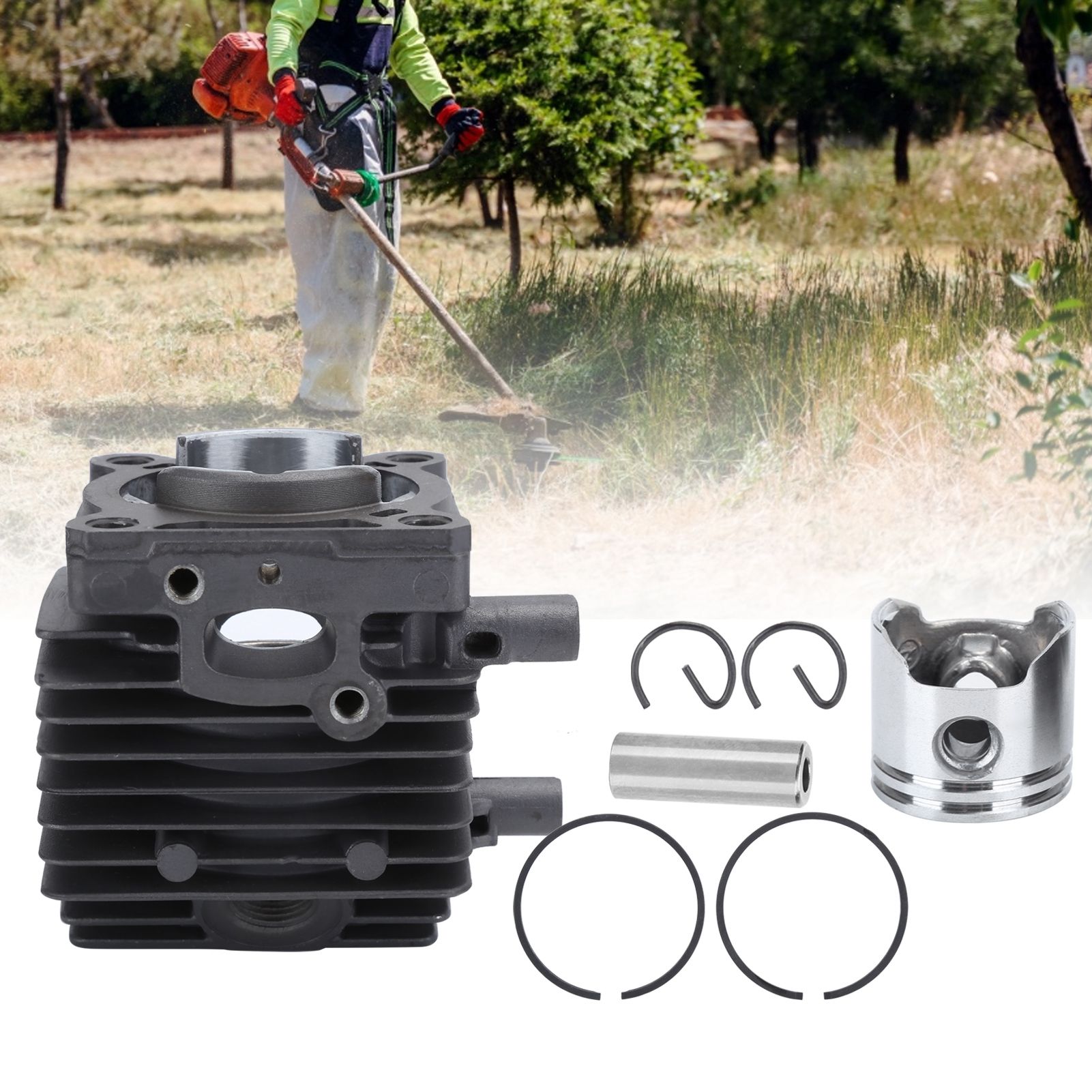 Cylinder Piston Kit Replacement Fit for STIHL FS75 FS80 FS85 HS75 34mm Lawn view 10