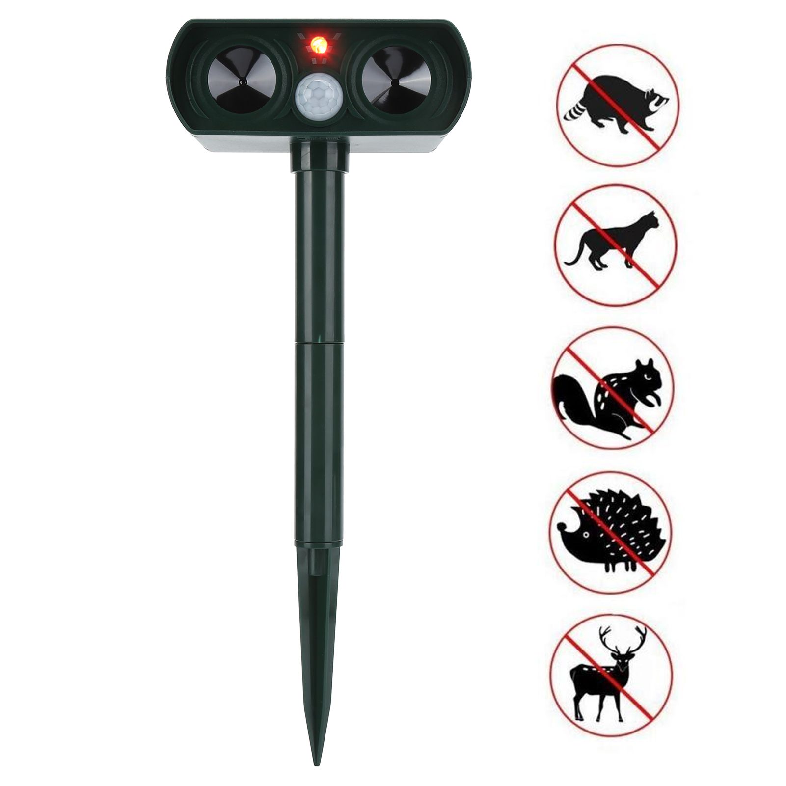 Solar Powered Ultrasonic Animal Repeller Wild Boar Cat Dog Repellent for view 9