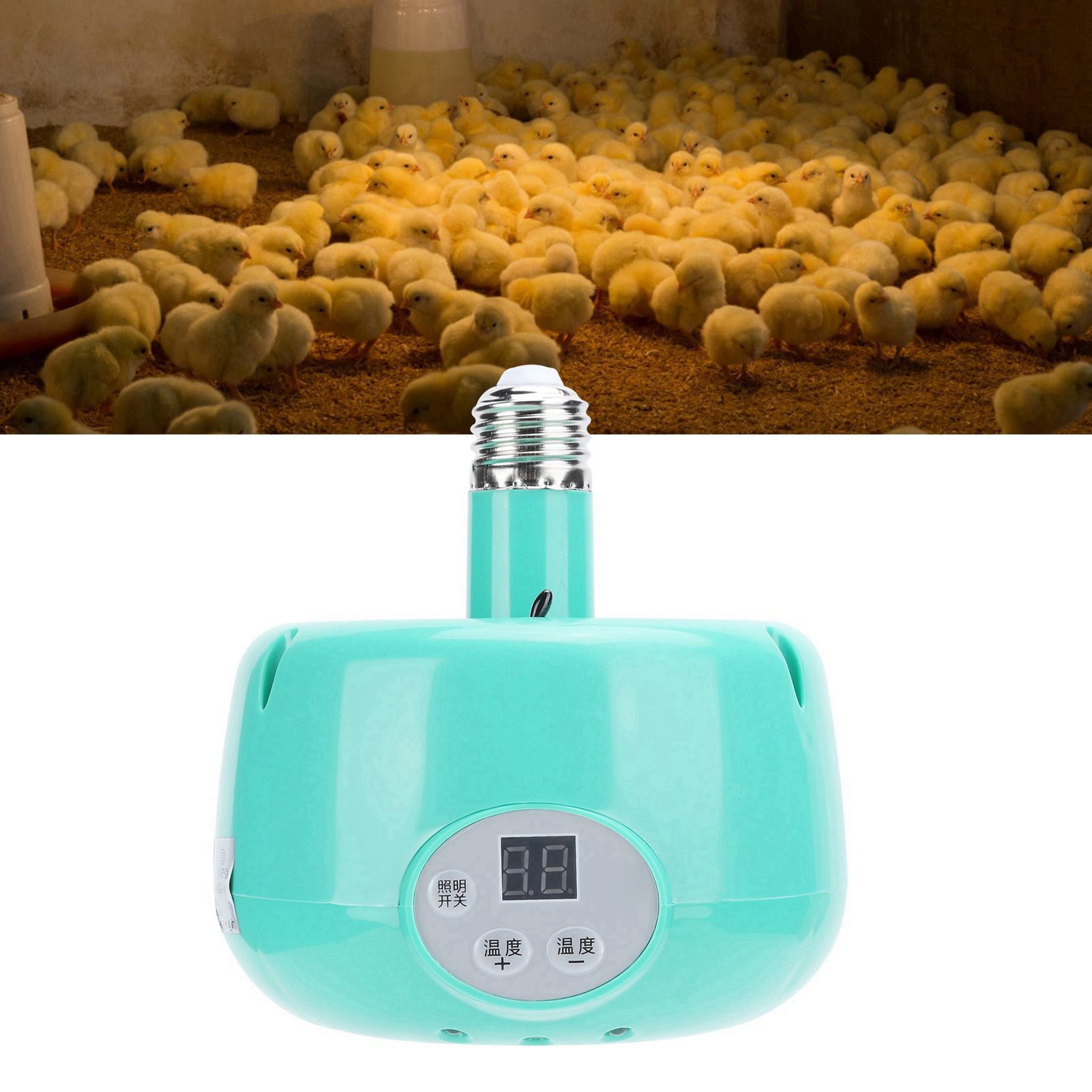 E27 Heating Lamp Adjustable Temperature Heater Thermostat for Heat view 9