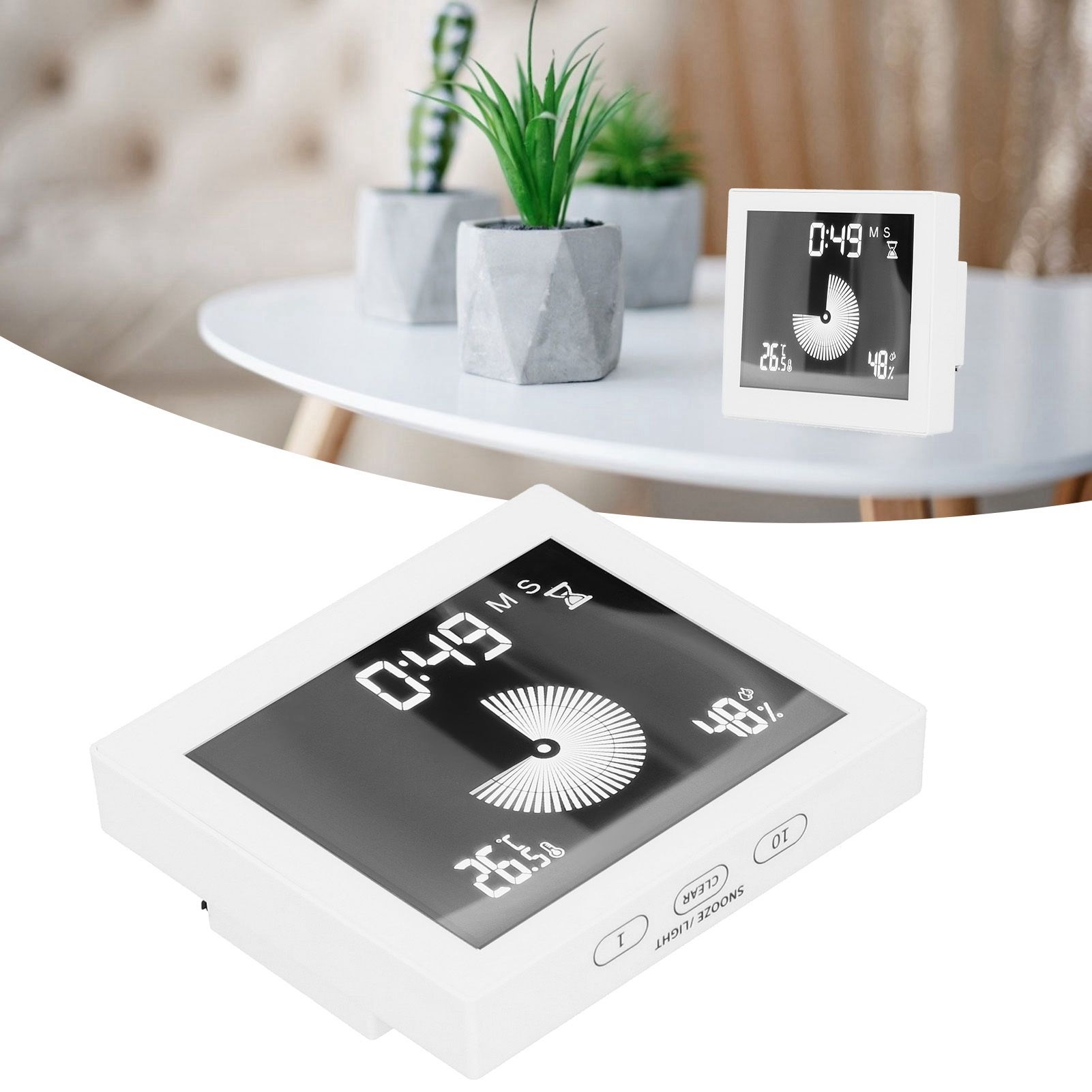 Multifunctional Temperature Humidity Meter with Timing Alarm Clock Function view 9