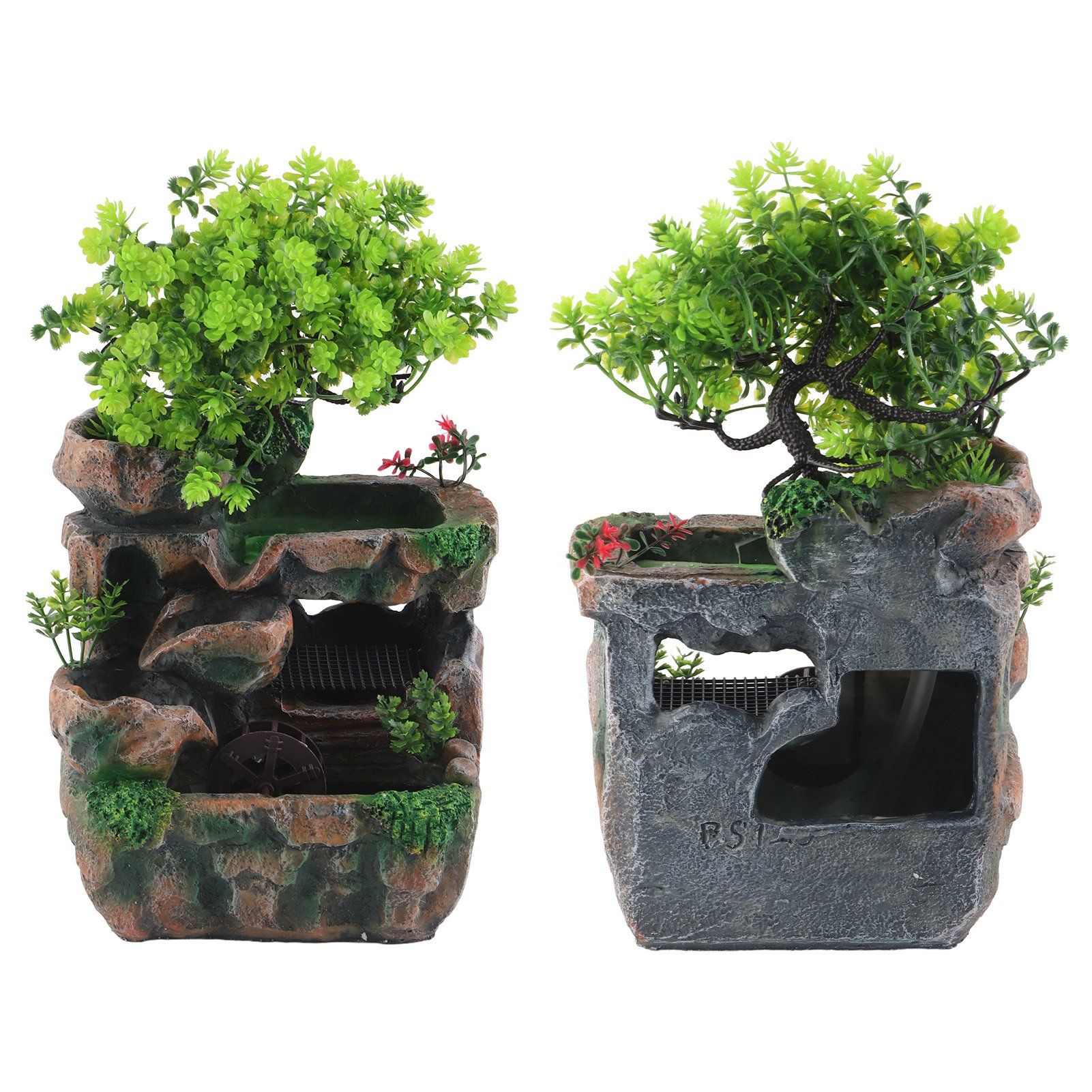 Resin Rockery Simulation Tree Flowing Water Tabletop Fountain Decoration view 7