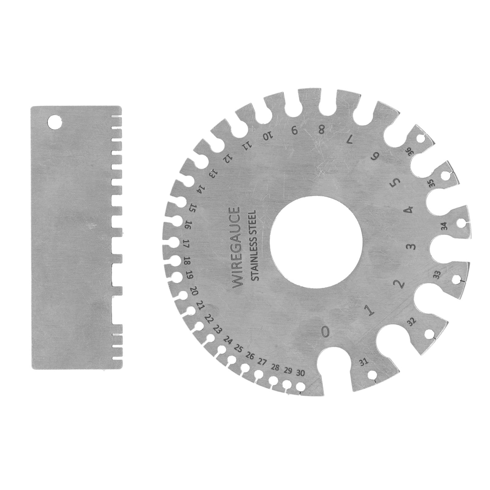 Wire Gauge Measuring Tool Round Stainless Steel Diameter Ruler Gauge