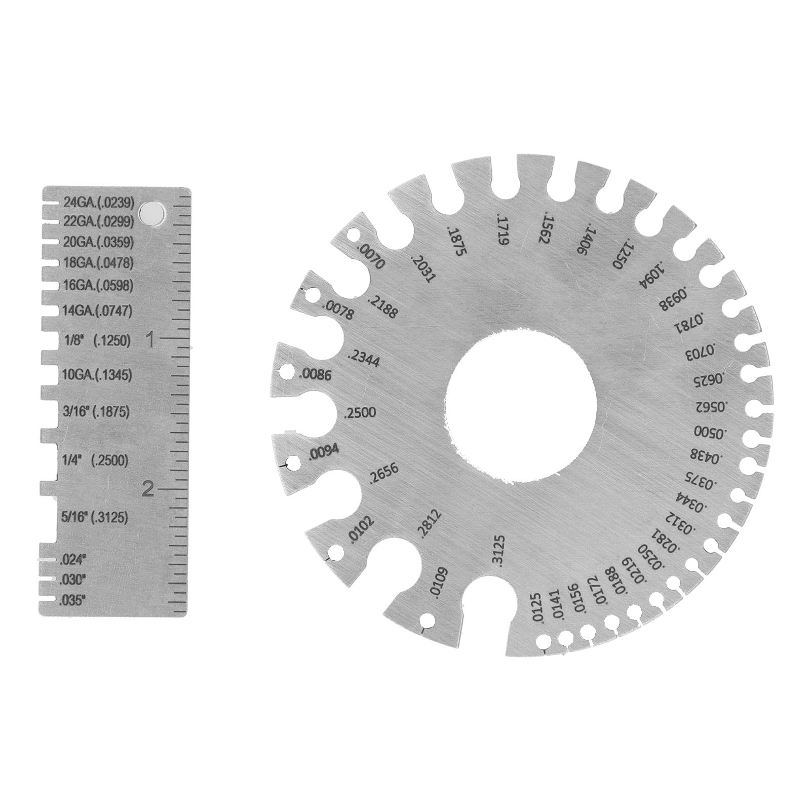 Wire Gauge Measuring Tool Round Stainless Steel Diameter Ruler Gauge view 2