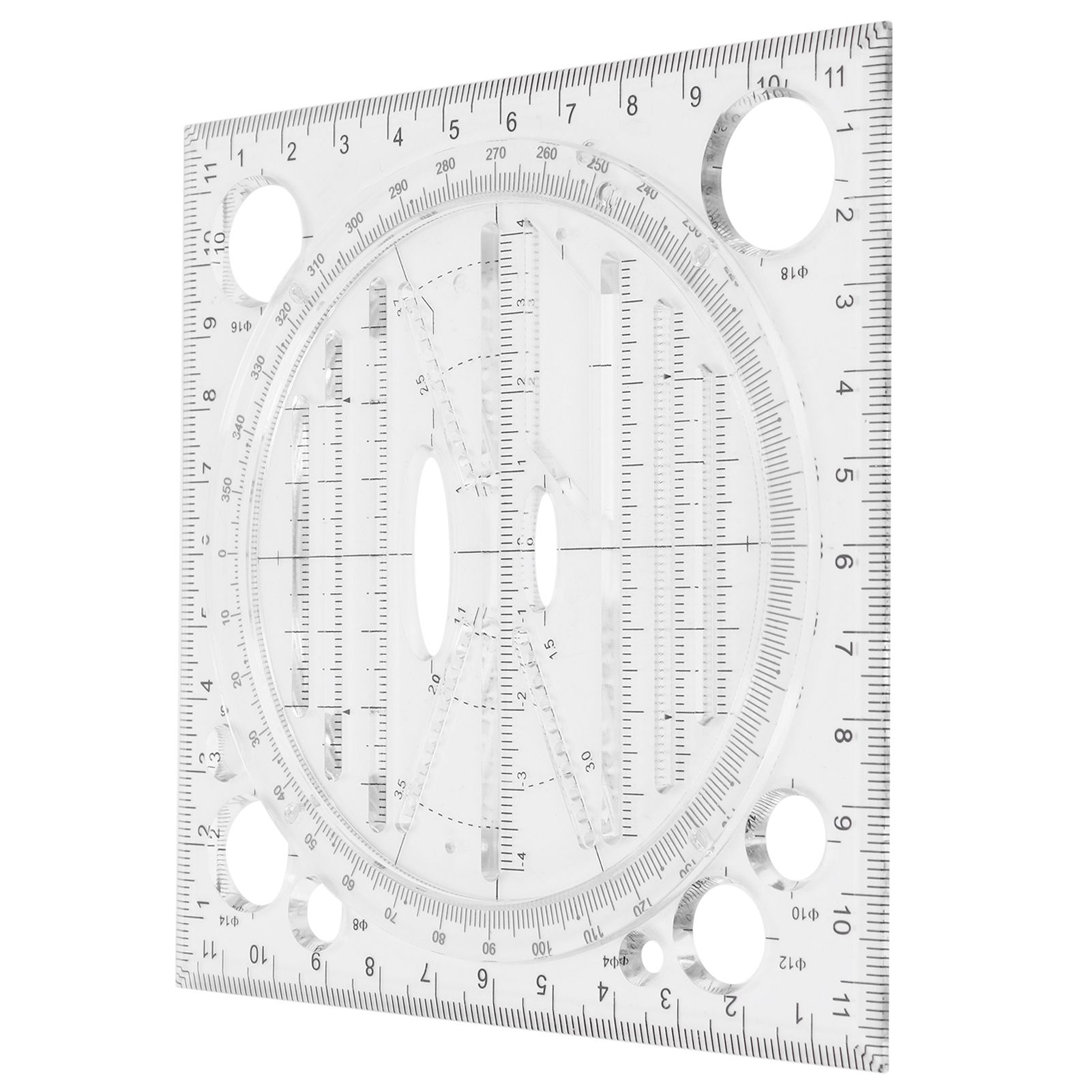 Multi Function Drawing Ruler Acrylic Art Design Woodworking Template Ruler view 5