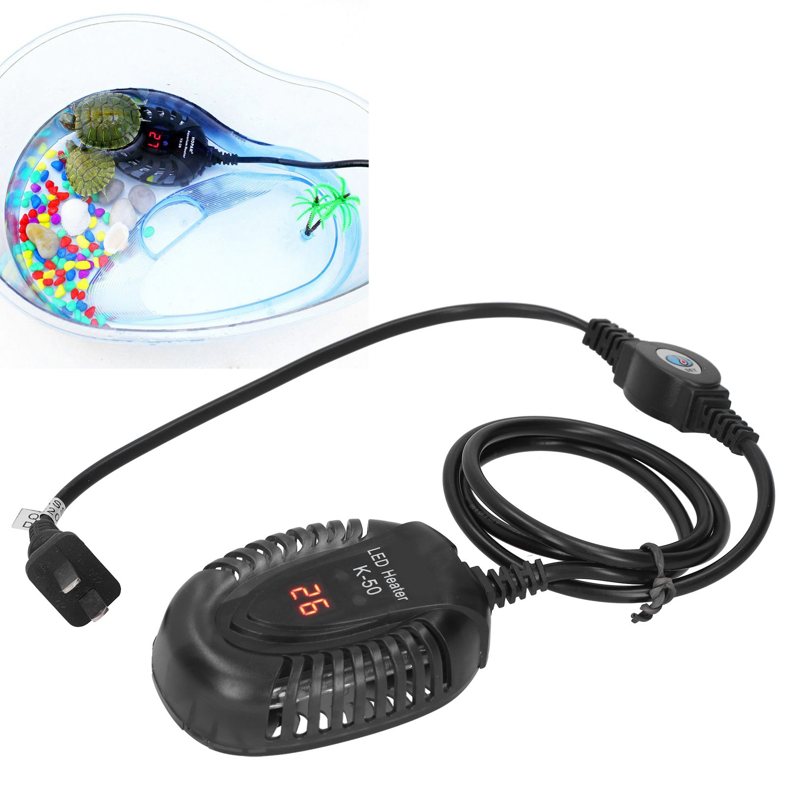 Submersible Aquarium Heater Fish Tank LED External Thermostat Quartz Heating Rod view 9