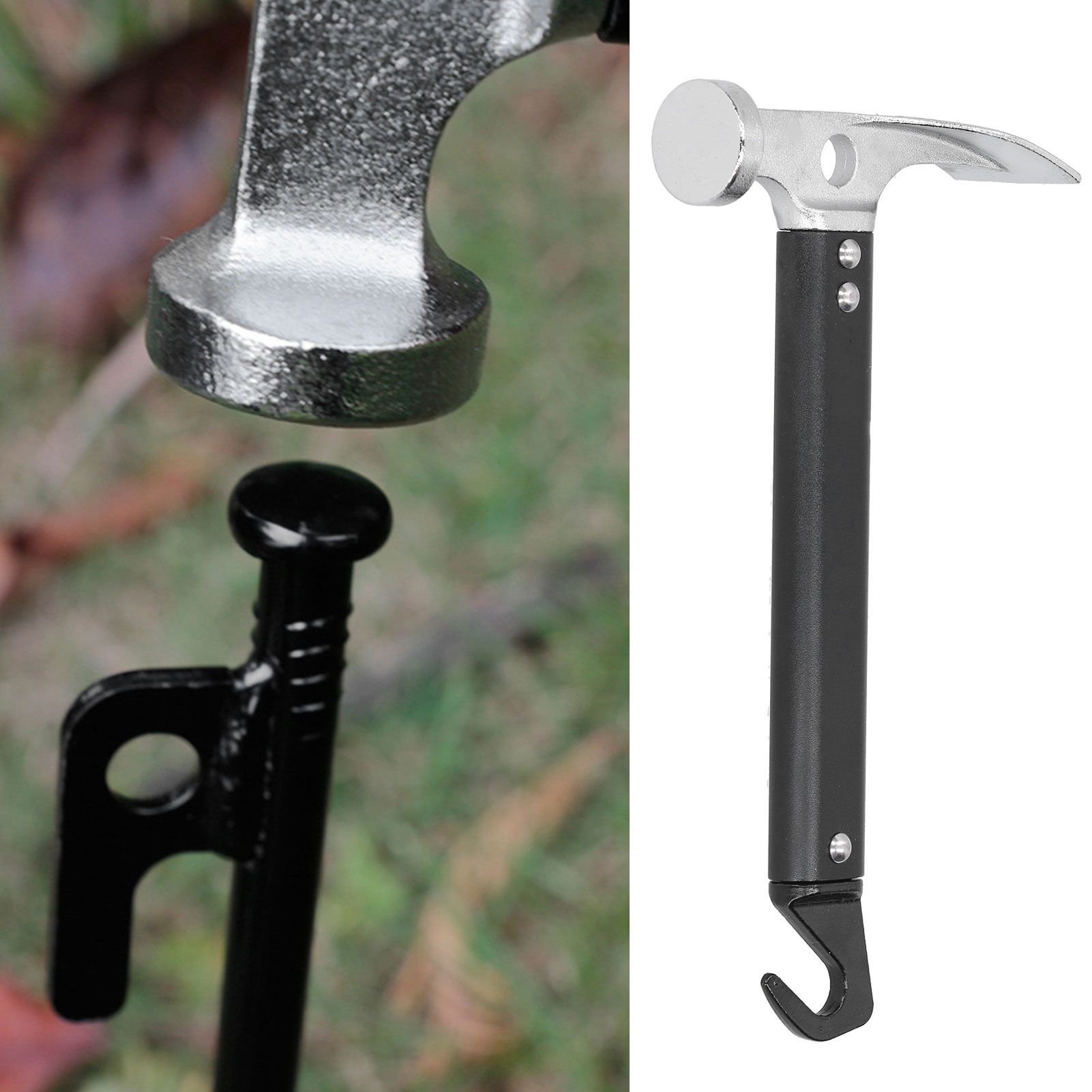 Camping Mallet Tent Stake Peg Puller Hammer Remover Aluminum Alloy Mini view 10