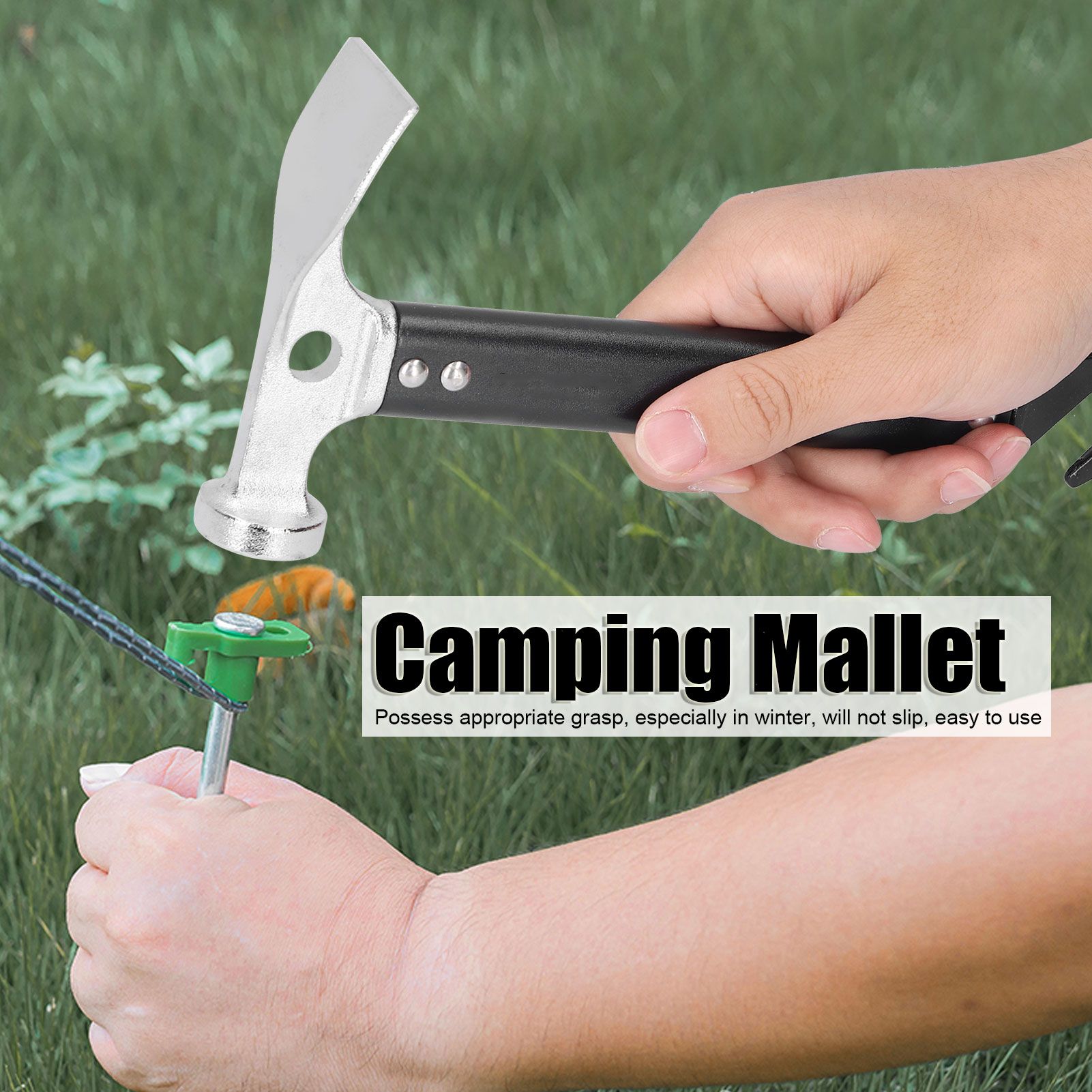 Camping Mallet Tent Stake Peg Puller Hammer Remover Aluminum Alloy Mini view 12