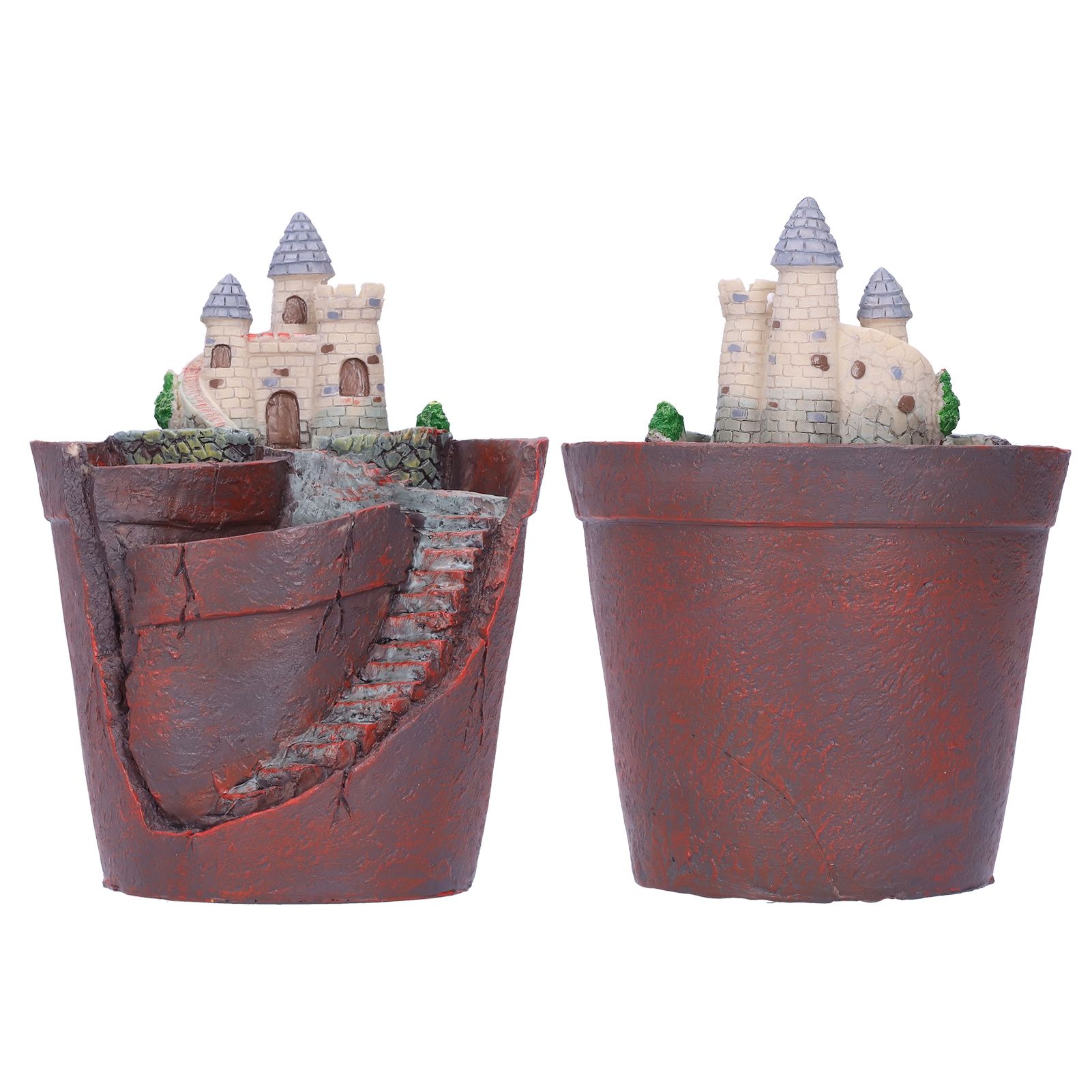 Succulent Plants Flowerpot Resin Mini House Flower Planter Container Home Decor view 8