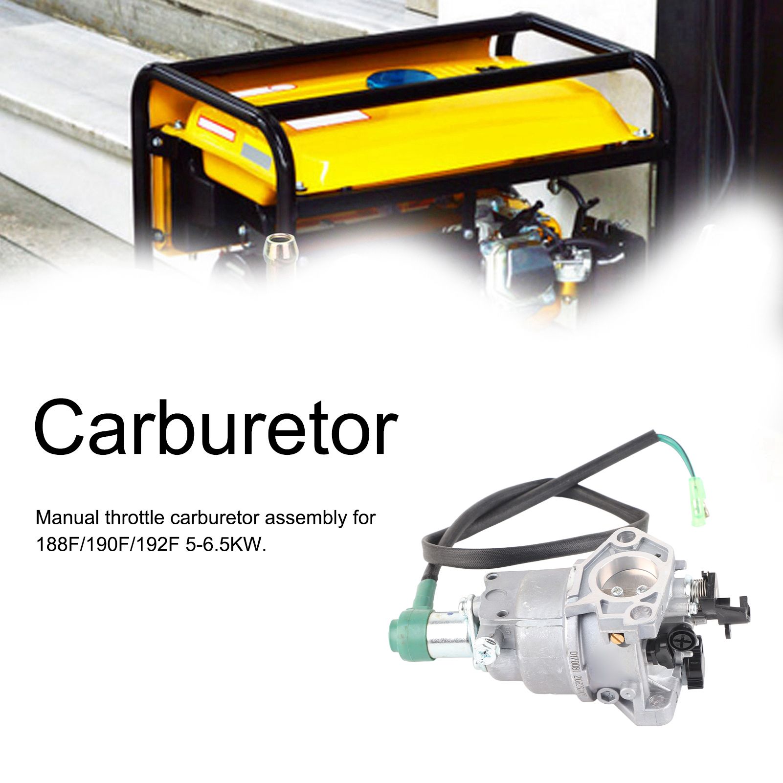 Manual Throttle Carburetor Assembly Gasoline Generator Parts for view 12