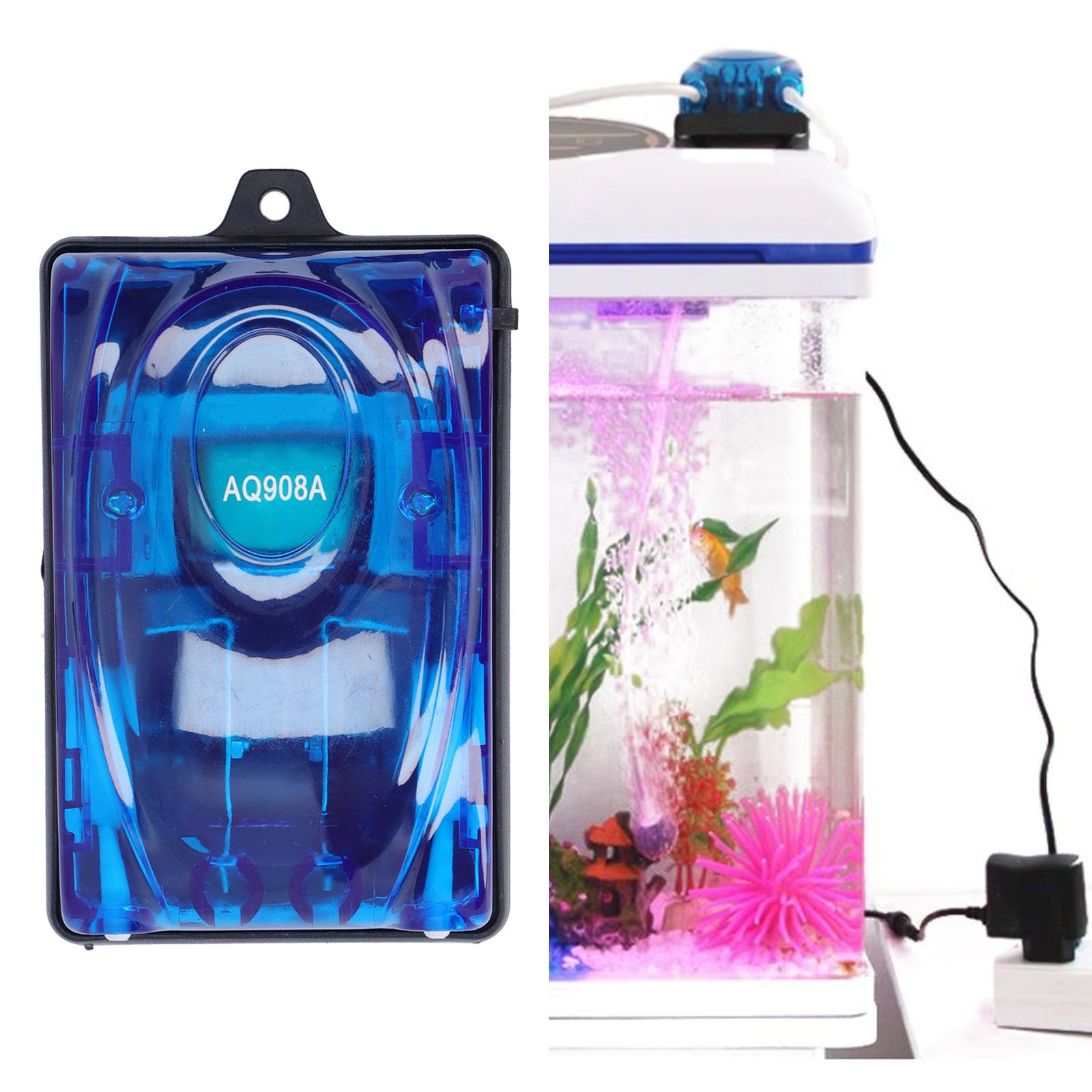 Powerful Fish Tank Air Pump Quiet Operation Double Outlets with Bubble Stone view 10