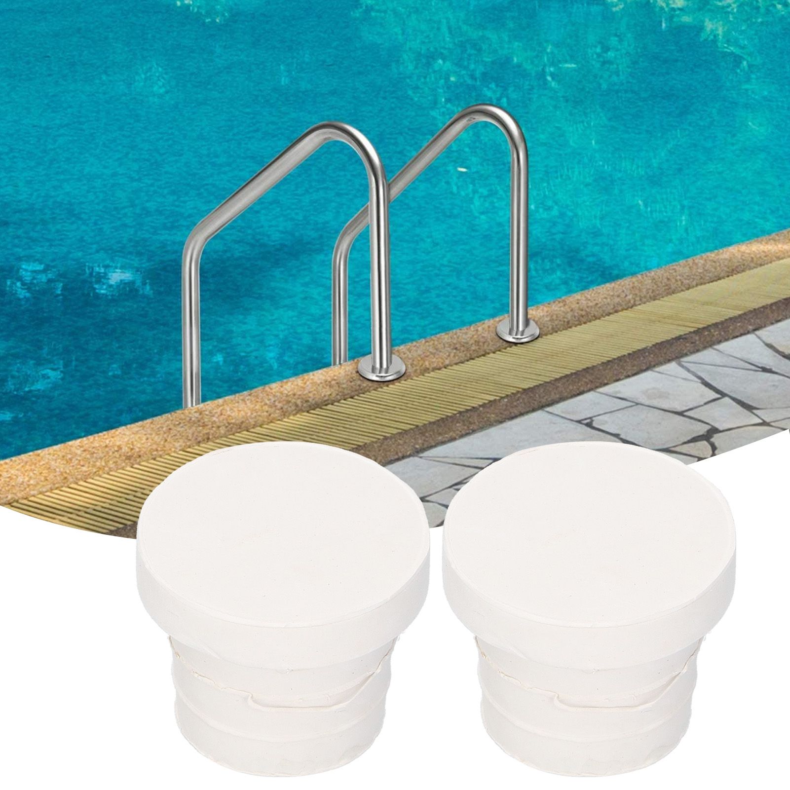 2Pcs Ladder Rubber Stopper Bumper Replacement Safety Guard Swimming Pool Supplies view 9