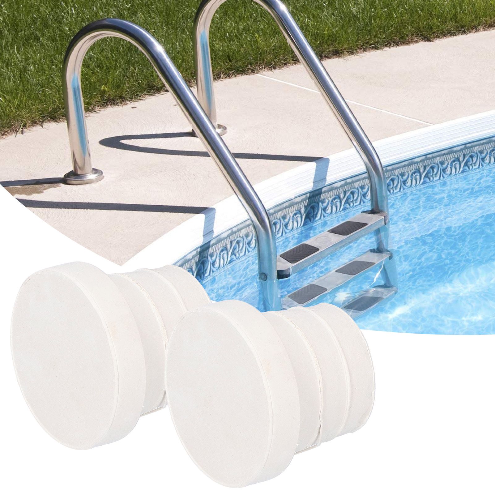 2Pcs Ladder Rubber Stopper Bumper Replacement Safety Guard Swimming Pool Supplies view 10