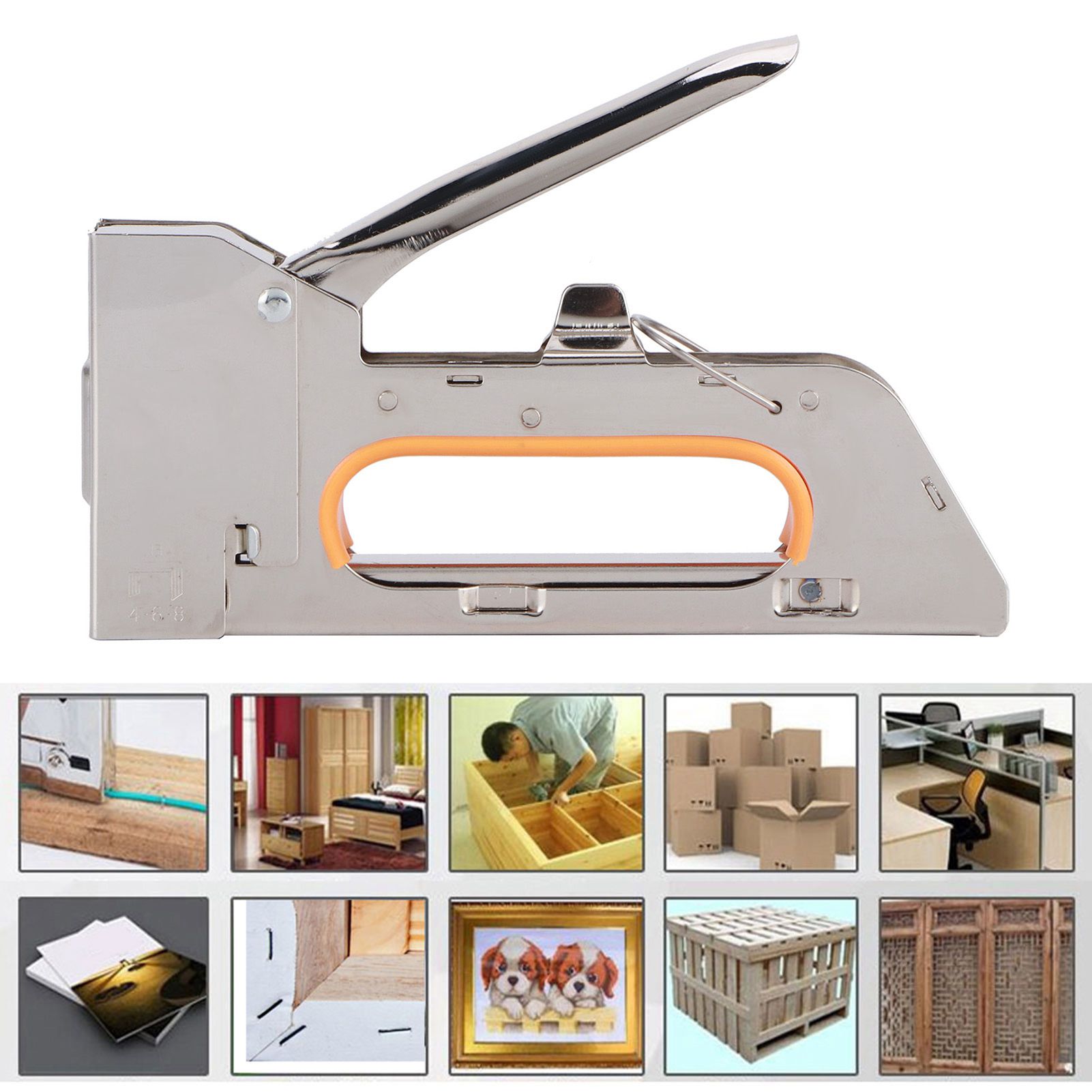 Portable Hand Nail Guns 1008F Model Staple Stapler Woodworking Tools view 10