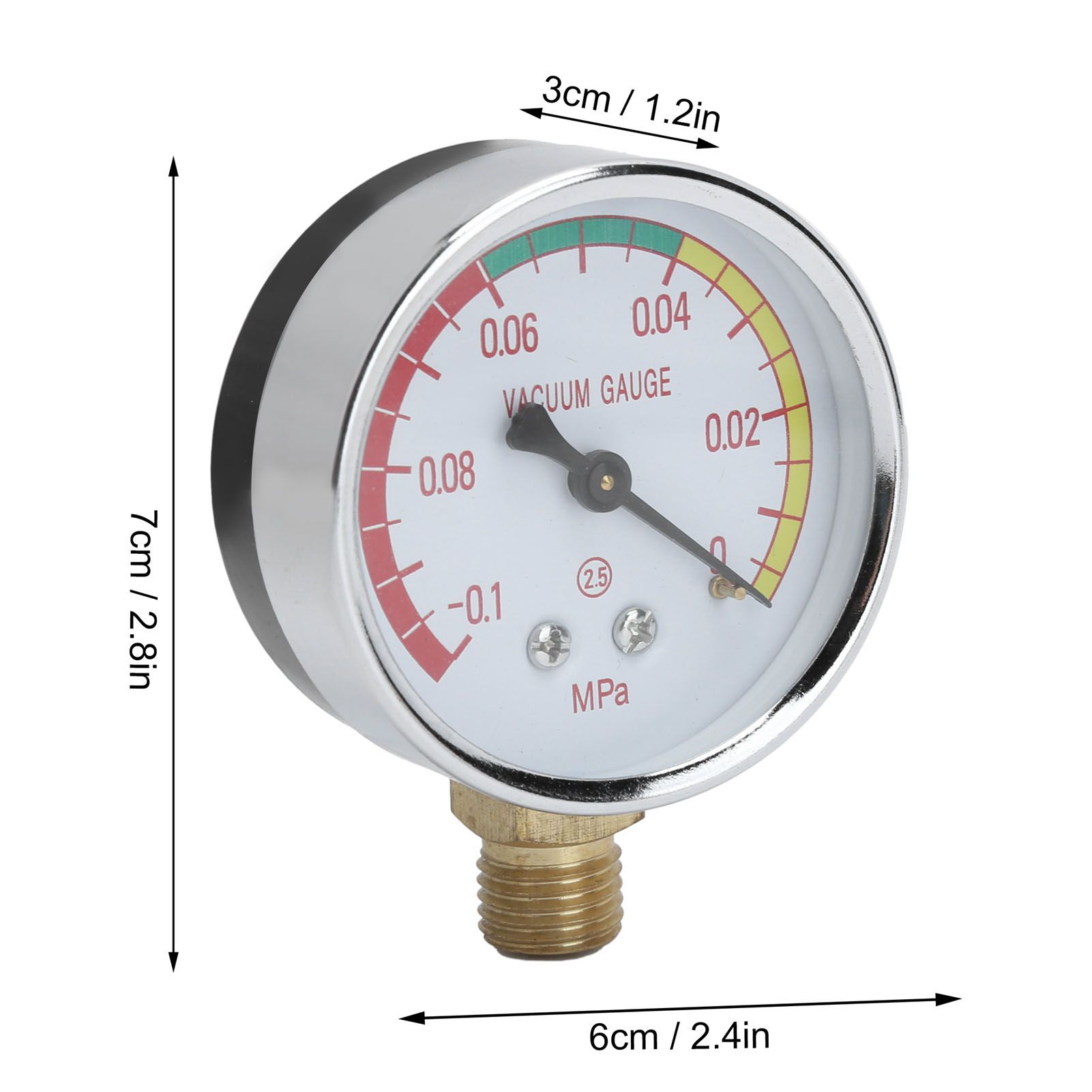 G1/4 Male Thread Milker Vacuum Regulator Gauge Milking Machine Accessory -0.1-0Mpa view 8