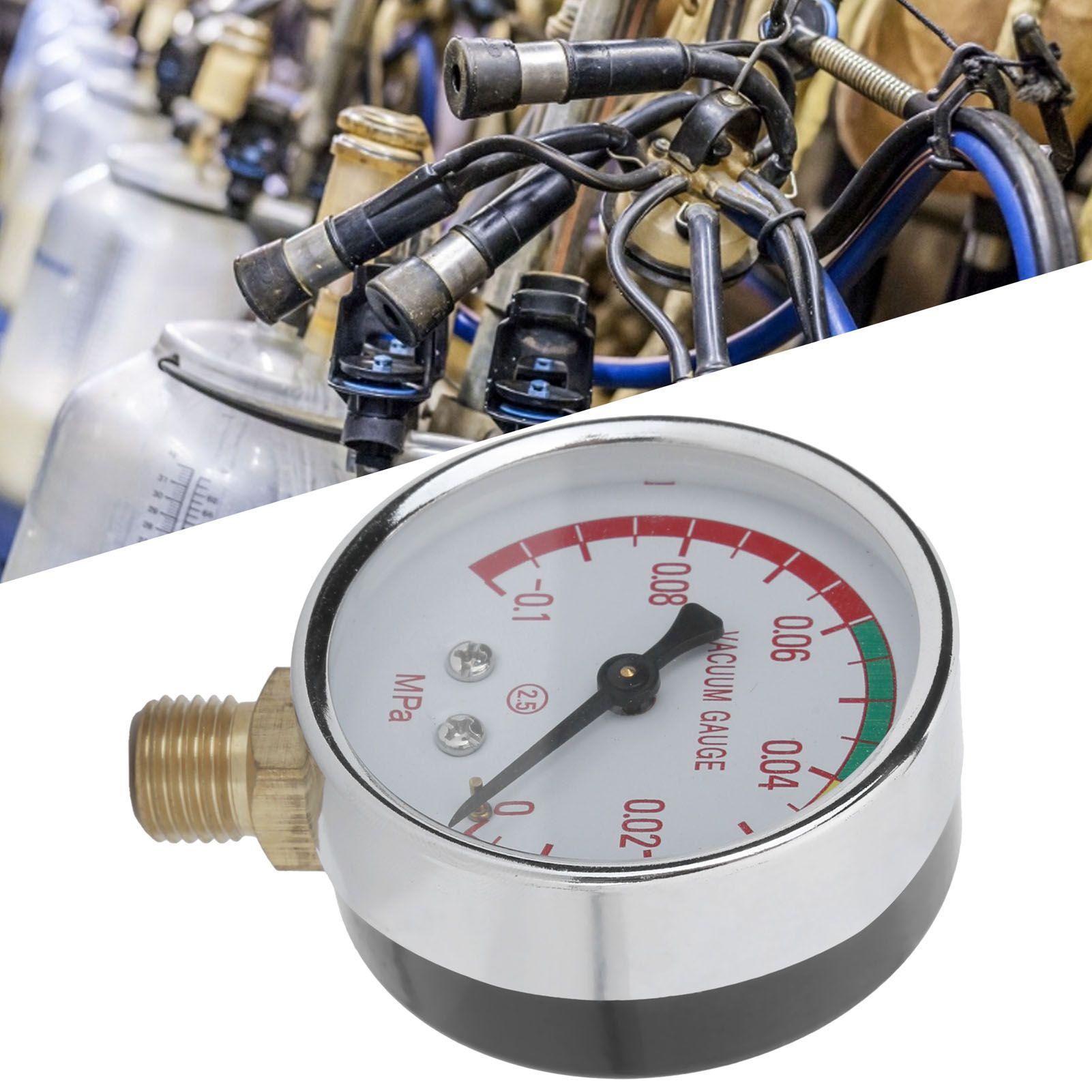 G1/4 Male Thread Milker Vacuum Regulator Gauge Milking Machine Accessory -0.1-0Mpa view 12