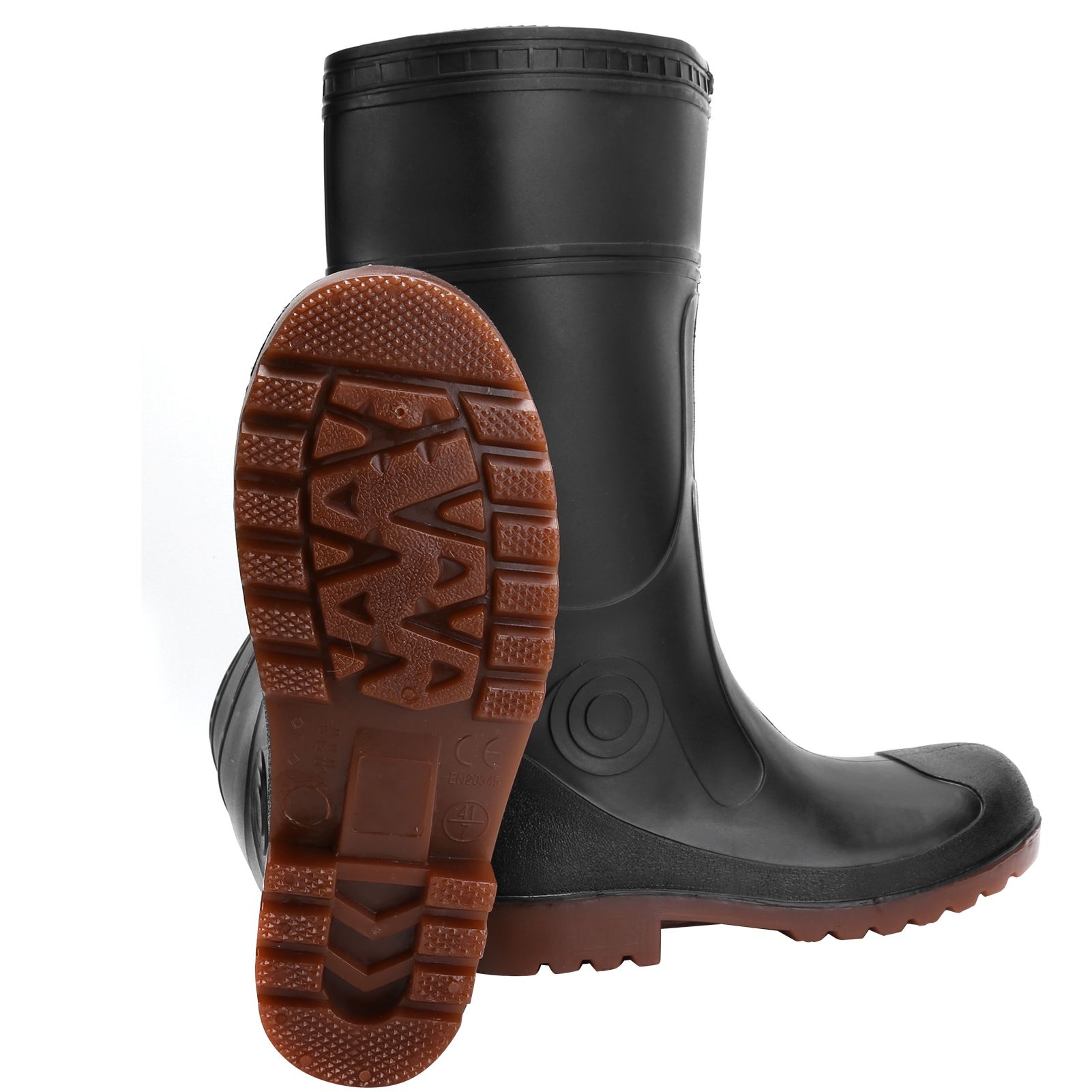 1 Pair Rain Boots PVC Non Slip Waterproof Safety Work Rain Shoes Footwear view 8