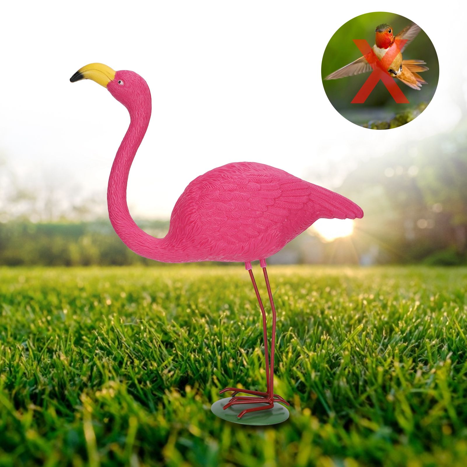 High Simulation Plastic Bird Animal Figurine Lawn Decoration Bird Drive Garden view 9