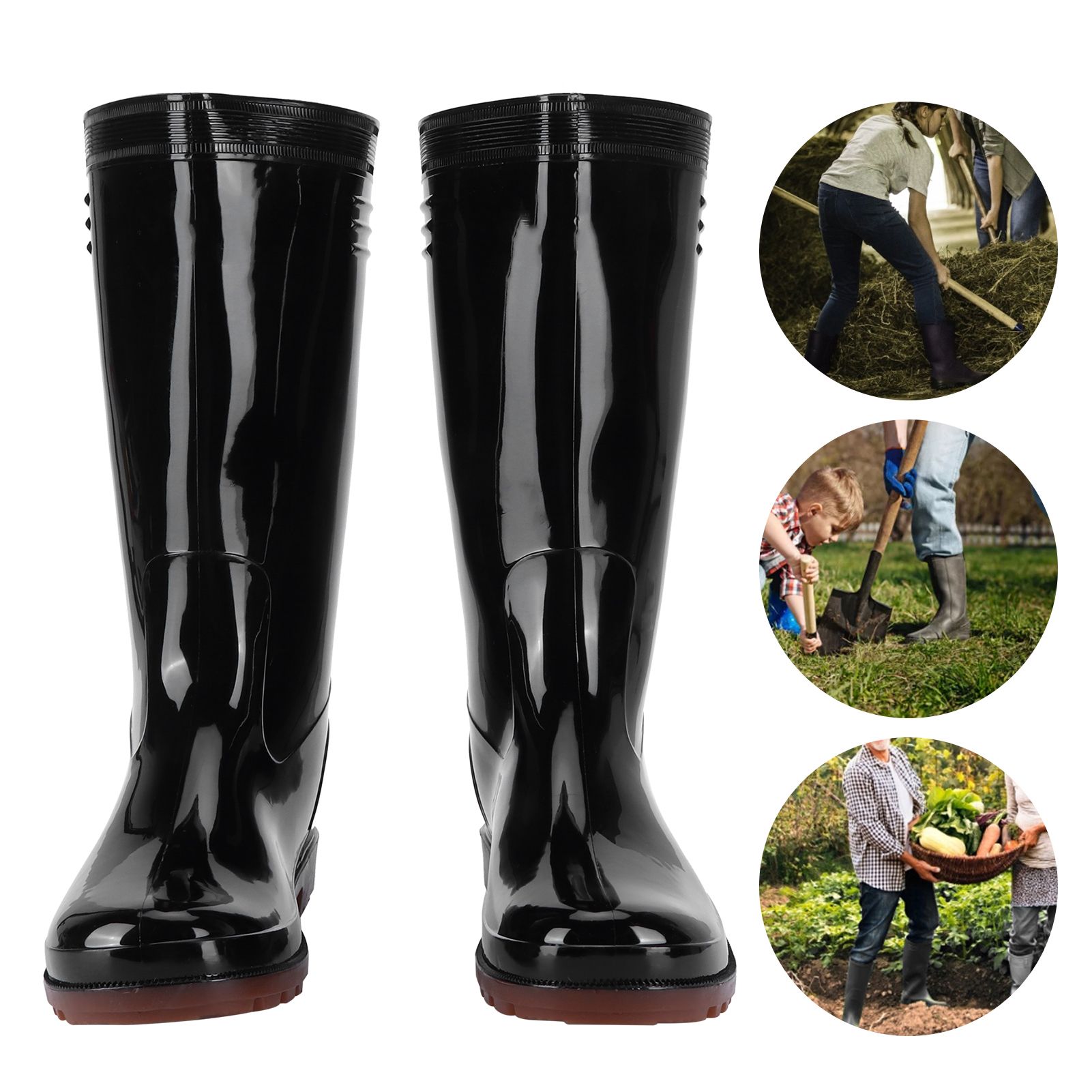 Professional Garden Waterproof Boots Simple High Gloss Non Slip Fishing Farm view 10