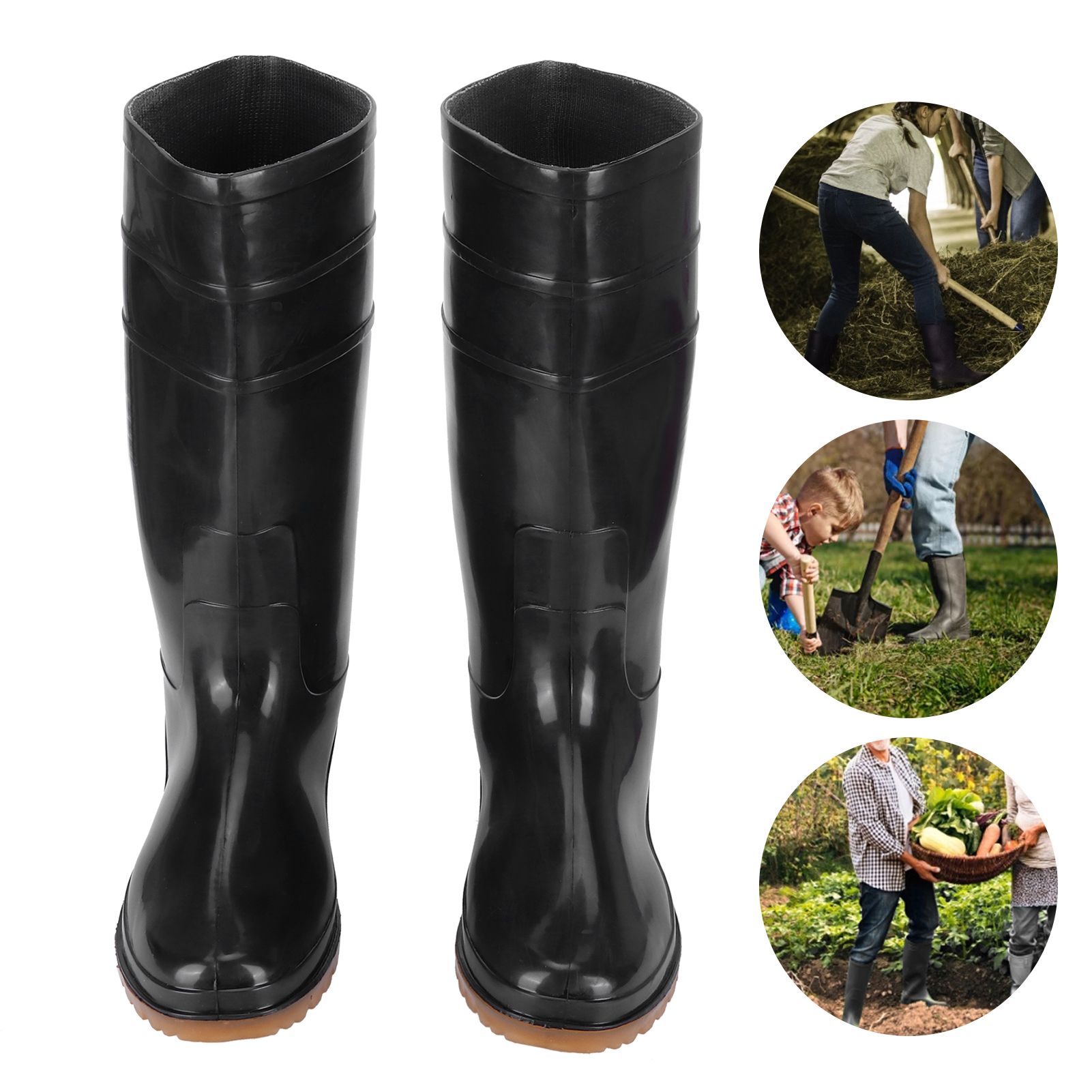 1 Pair Rainshoes Waterproof NonSlip Labor Rain Boot for Garden Farmland view 9