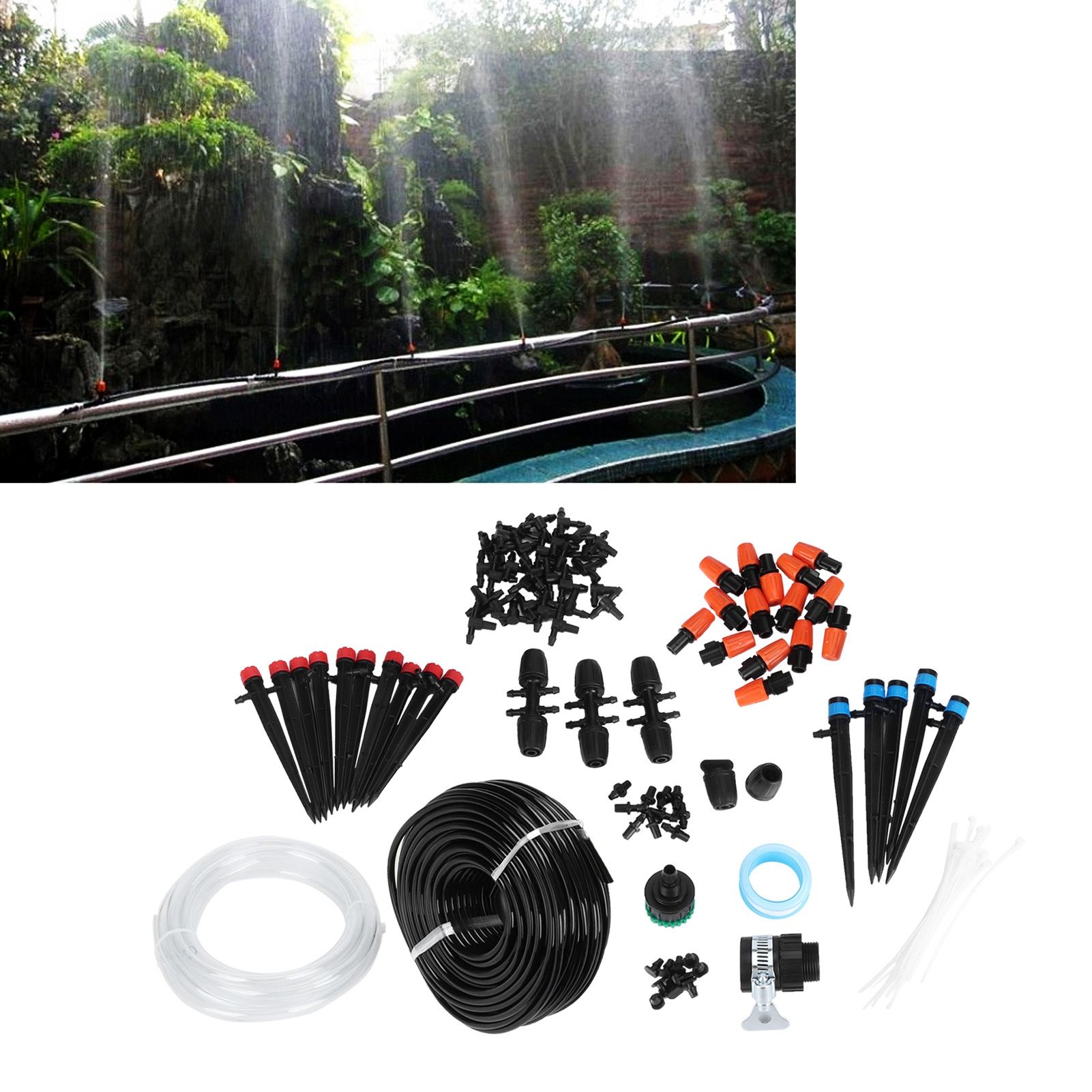 40M Garden Irrigation System Micro Drip Irrigation Kit Automatic Plant view 9