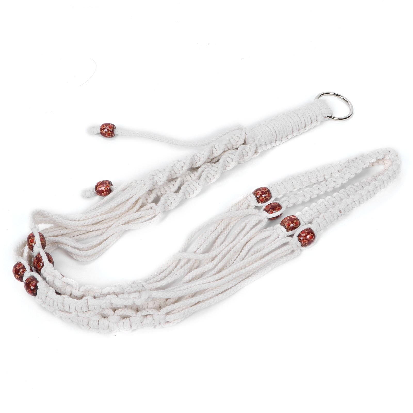 Plant Hanger Indoor Hanging Planter with Wood Beads Decorative Flower Pot view 5