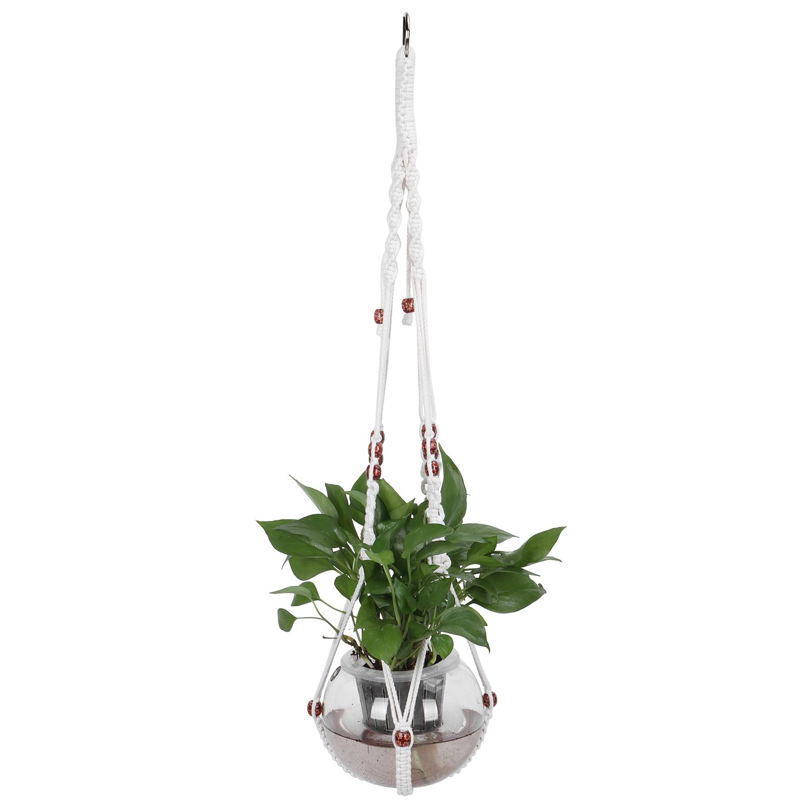 Plant Hanger Indoor Hanging Planter with Wood Beads Decorative Flower Pot view 10