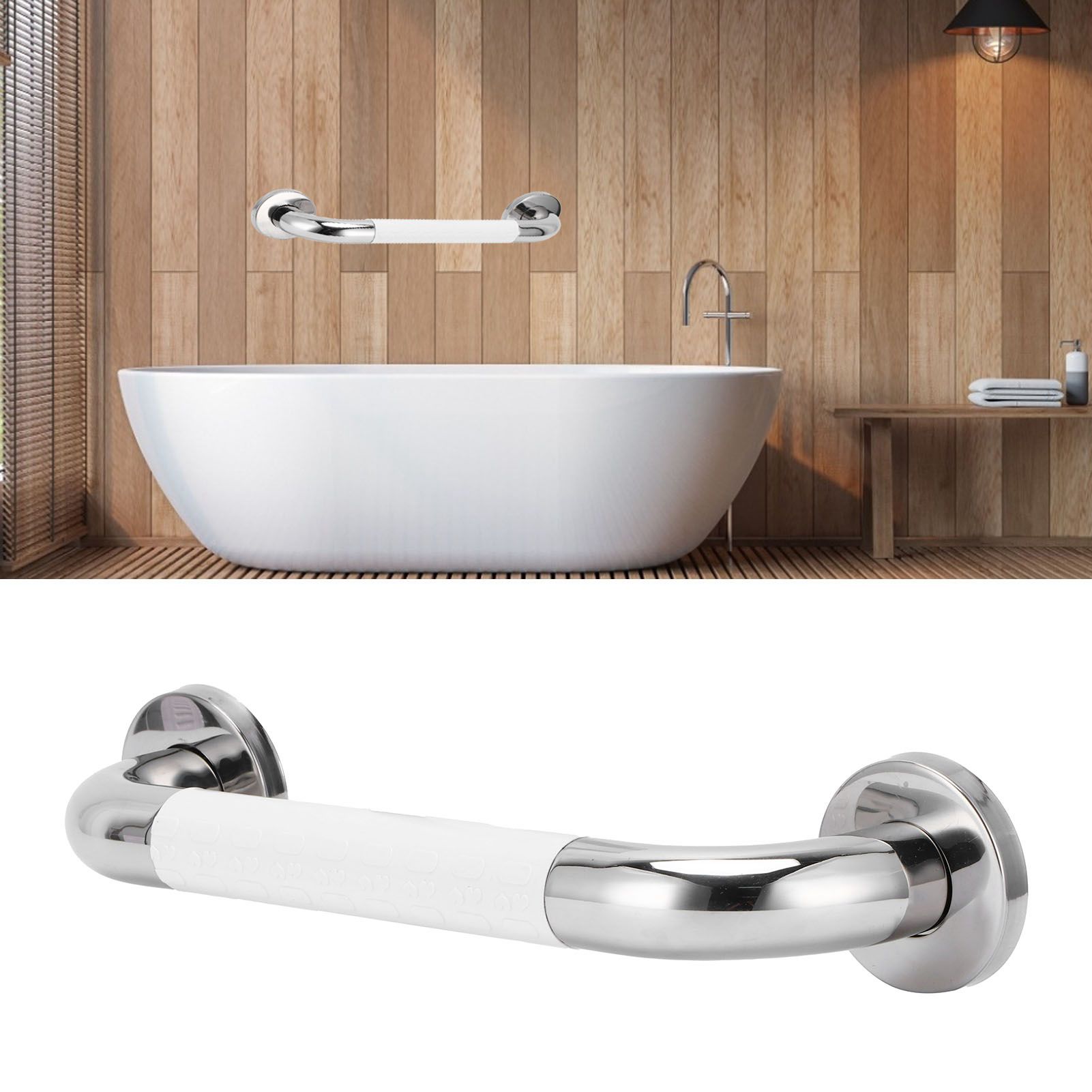 Stainless Steel Bathroom Grab Bars Safty NonSlip Handrail for Elderly Women view 12