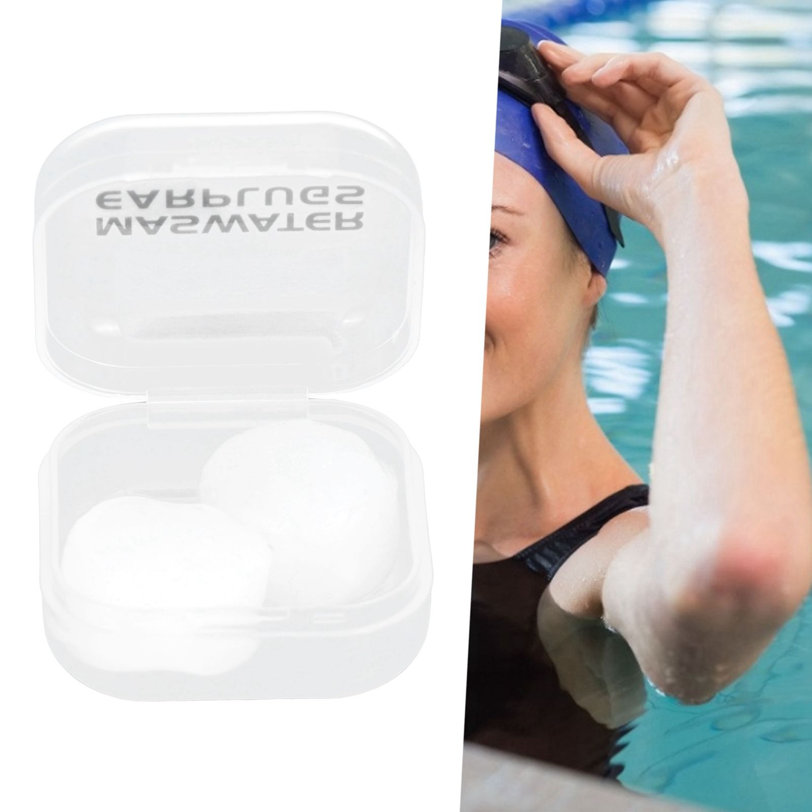 8Pcs DIY Ear Plugs Portable Reusable Swimming Earplugs Noise Reduction Transparent view 11