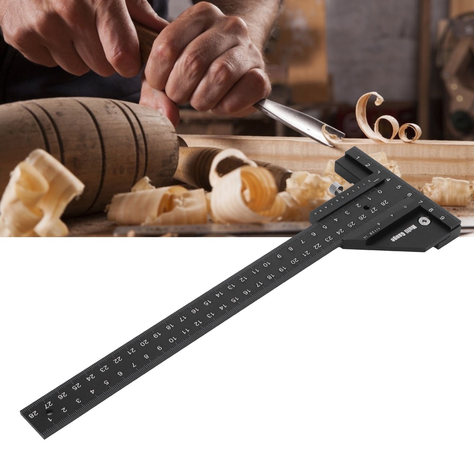 Aluminum Alloy Woodworking Ruler DIY Measuring Tools for Angle Depth Width view 11